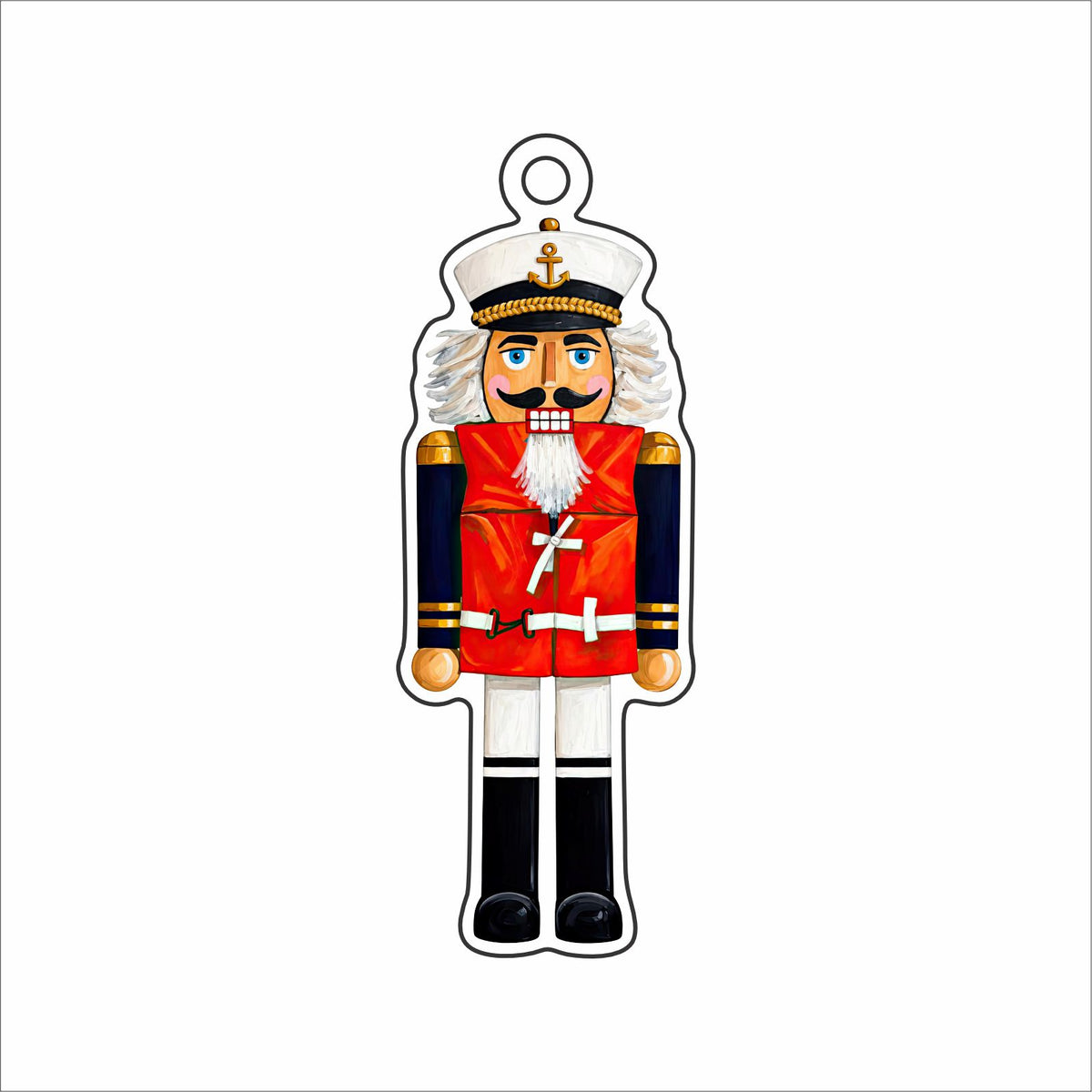BLA-066 Captain Nutcracker Ornament | 0.25Acrylic Ornament