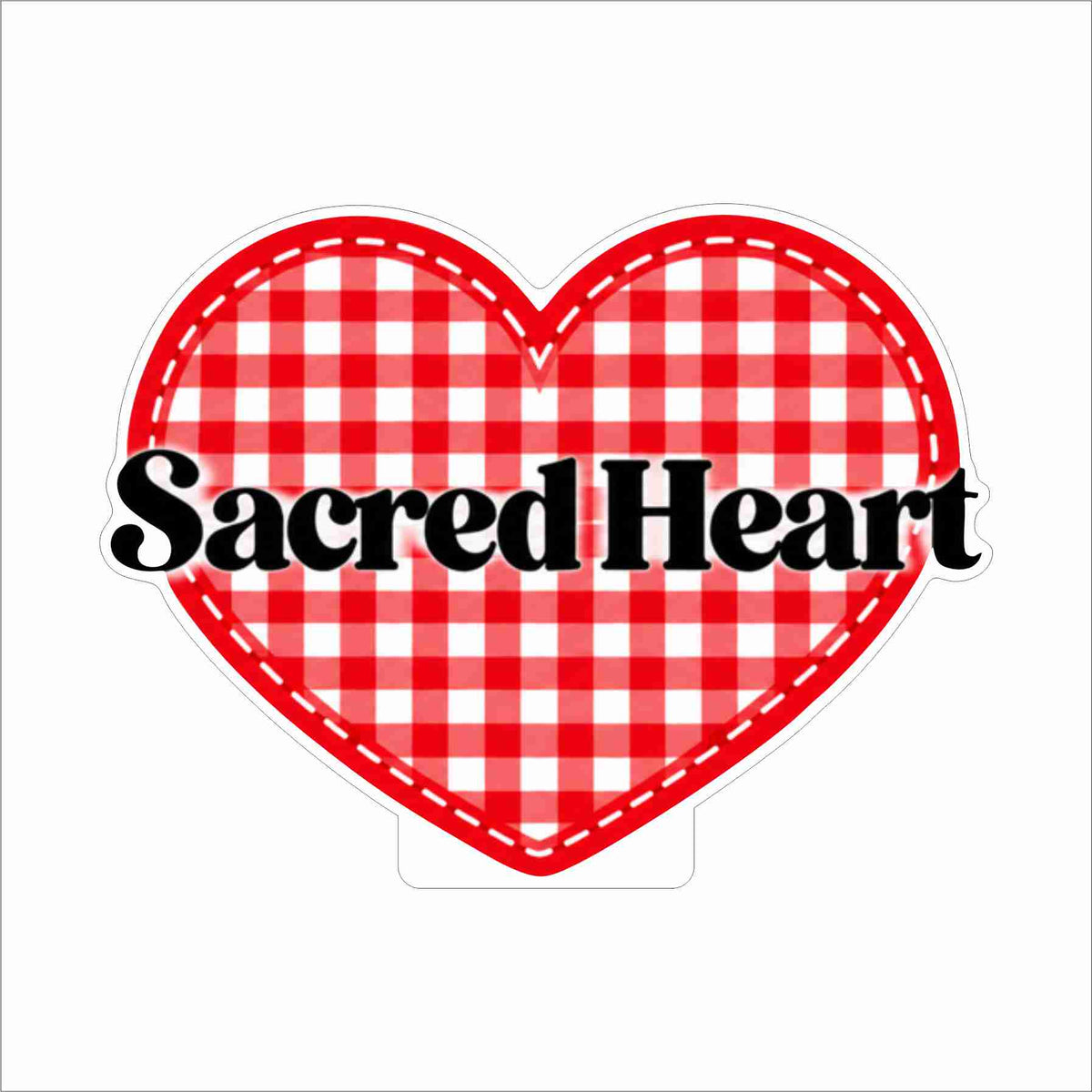 FSN-026 SH Plaid Heart Mini | 0.50Acrylic Mini Contour