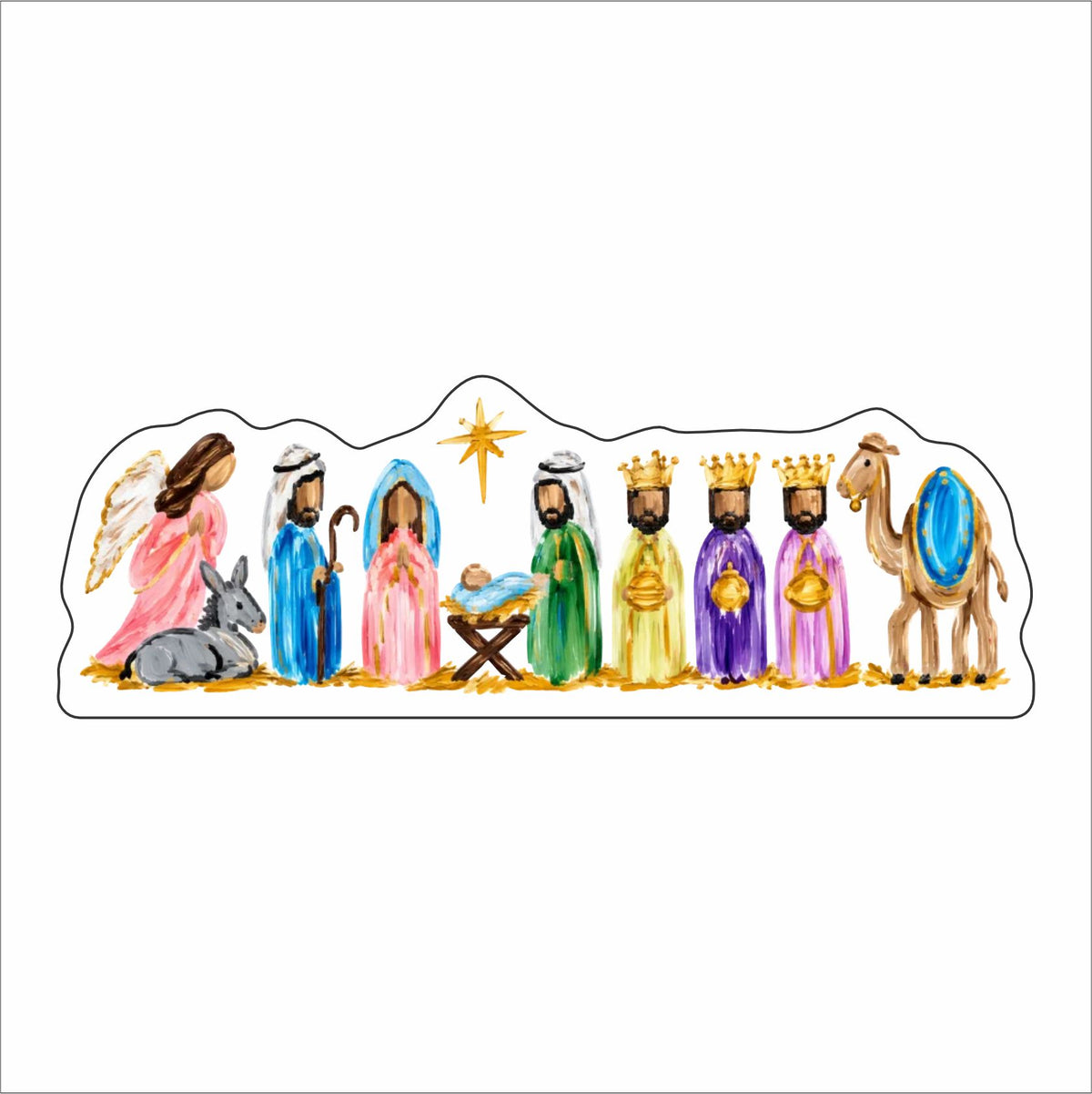 AAT-001 Abstract Nativity Mini | 0.50Acrylic Mini Contour