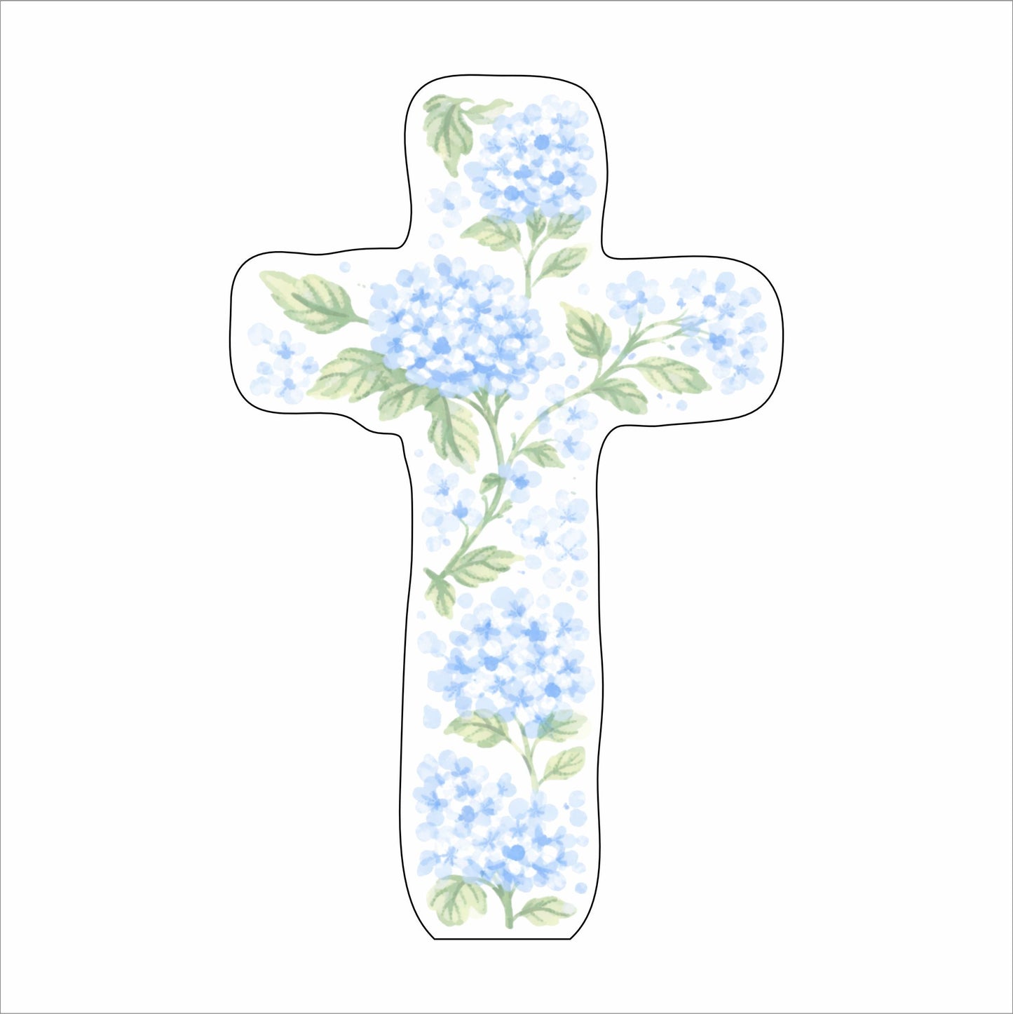 ADS-006 Floral Cross | 0.75Acrylic Contour |