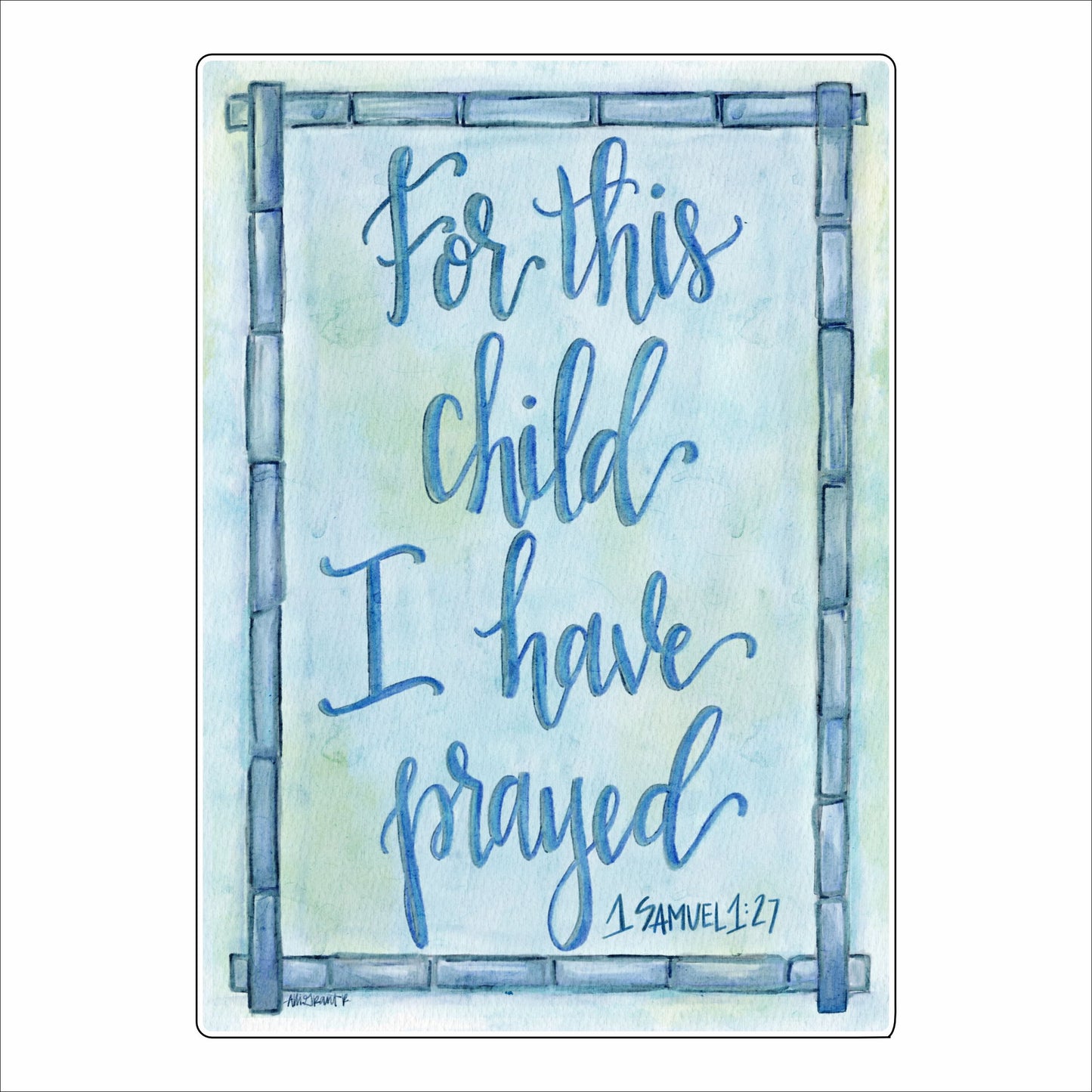AGR-002 1 Samuel 1:27 Block | 0.75Acrylic Contour
