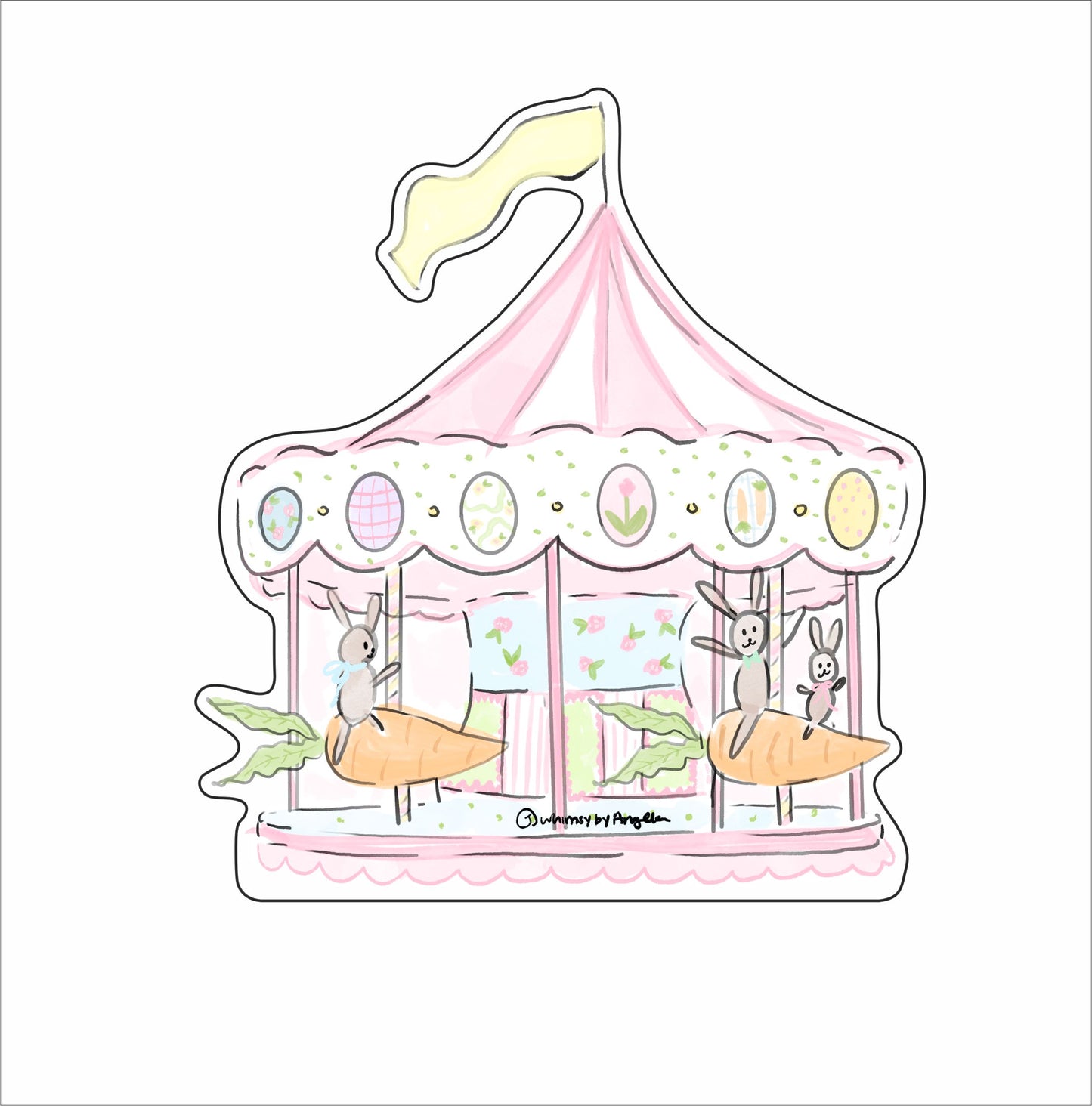 AGS-002 Bunny Carousel | 0.75Acrylic Contour |