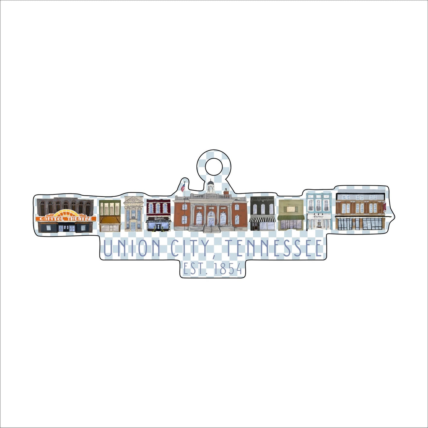 AHM-006 Union City TN Ornament | 0.25in. Acrylic Ornament | Case of 25