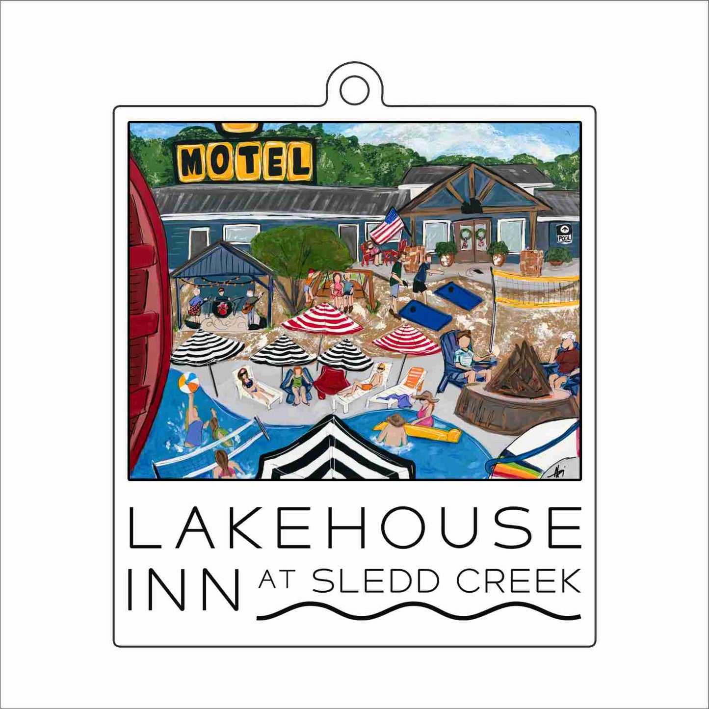 AHM-041 Lakehouse Inn Ornament | 0.25Acrylic Ornament