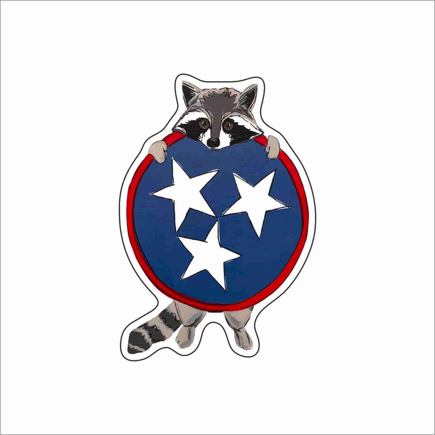 AHM-042 TN Racoon Magnet | 0.125Acrylic Magnet | Case of 4