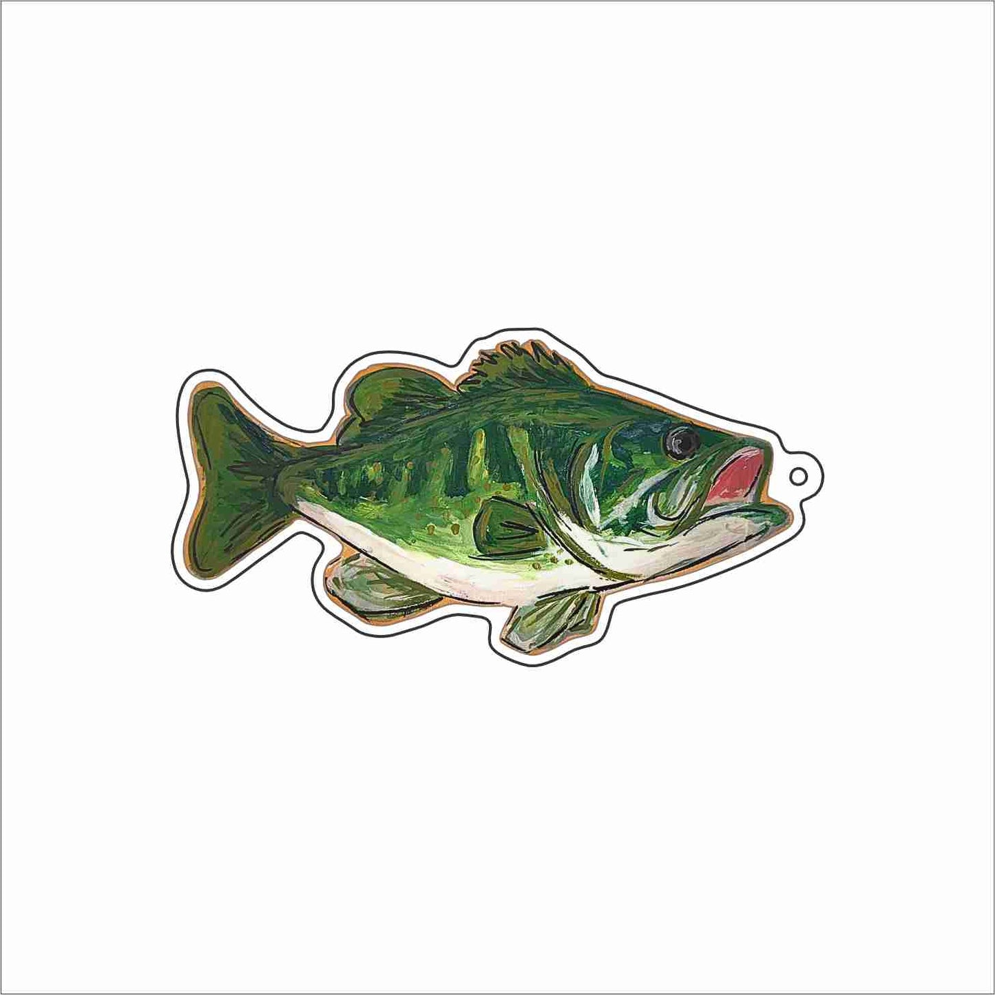 AHM-045 Largemouth Bass Keychain | 0.125Acrylic Keychain | Case of 4