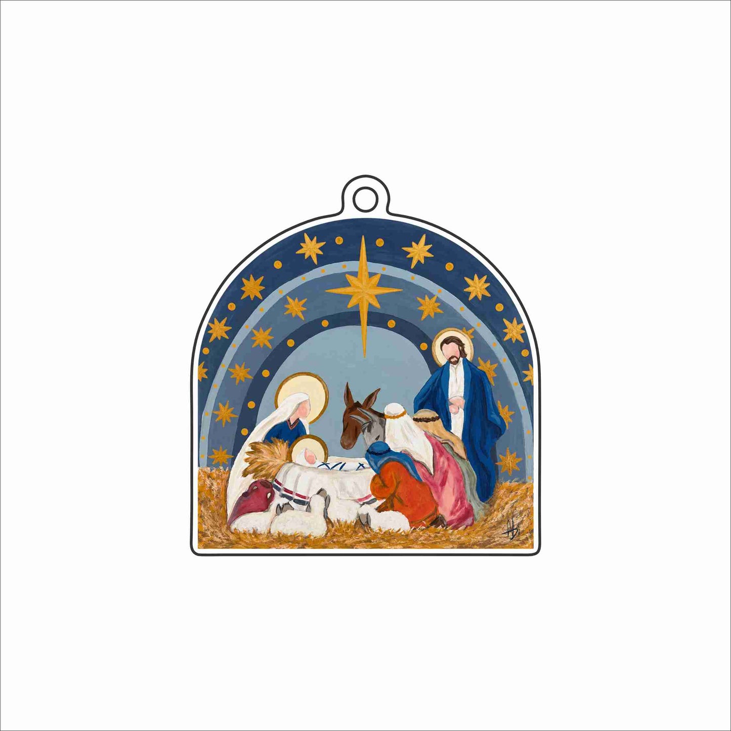 AHM-054 Nativity Scene Ornament | 0.25Acrylic Ornament