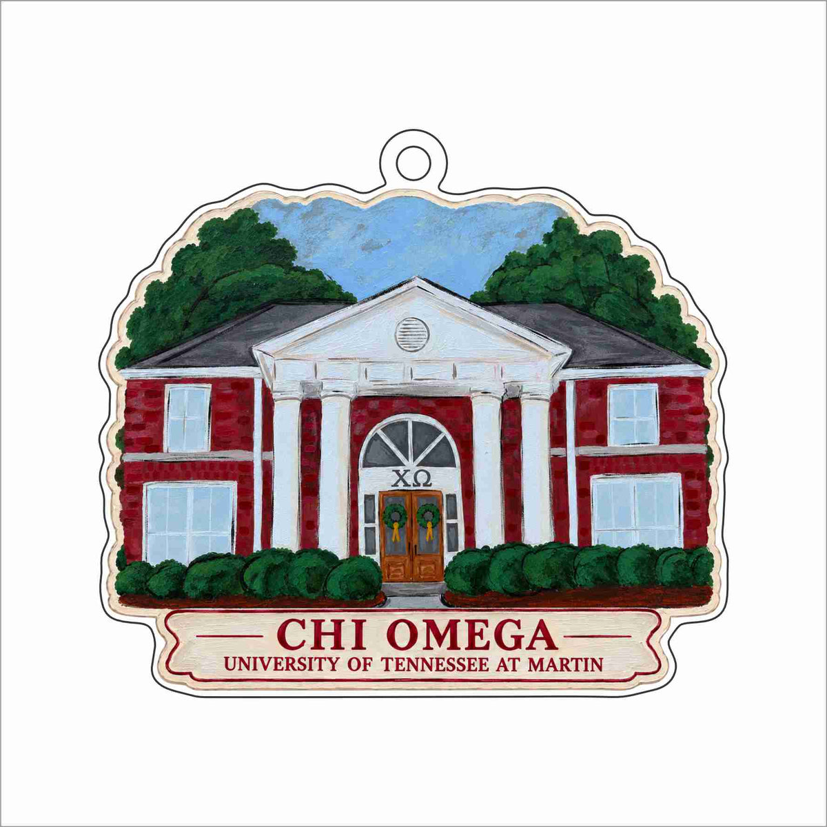 AHM-059 Chi Omega Ornament | 0.25Acrylic Ornament