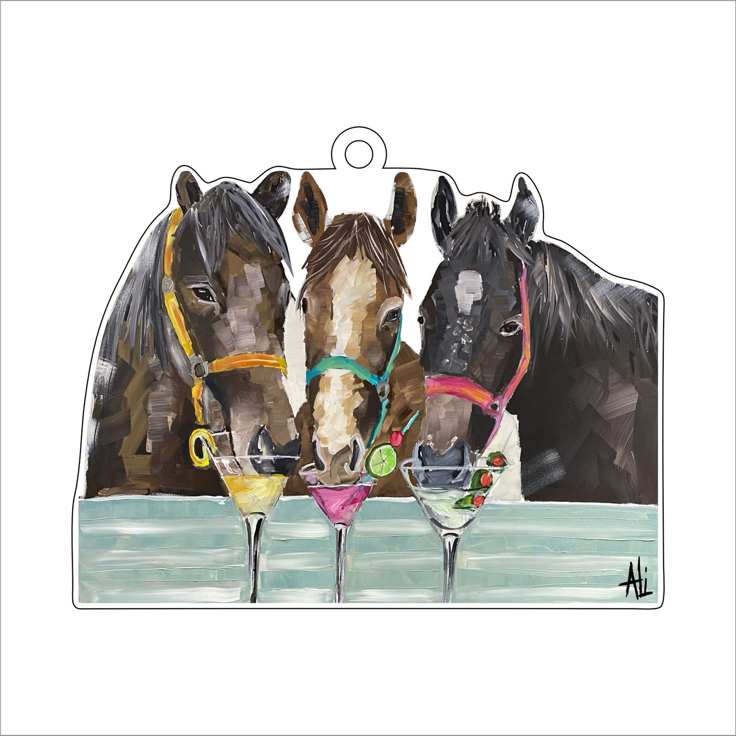 3 Horses Ornament | 0.25in. Acrylic Cutout | Case Bundle any 10+ (Pack of 1)