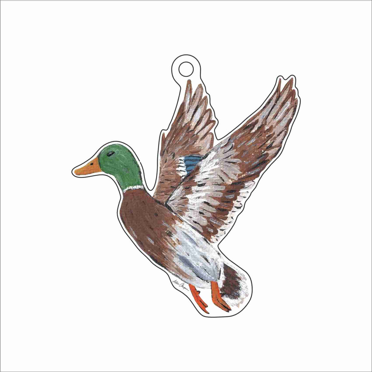 ALCH-006 Mallard in Flight Ornament | 0.25Acrylic Ornament