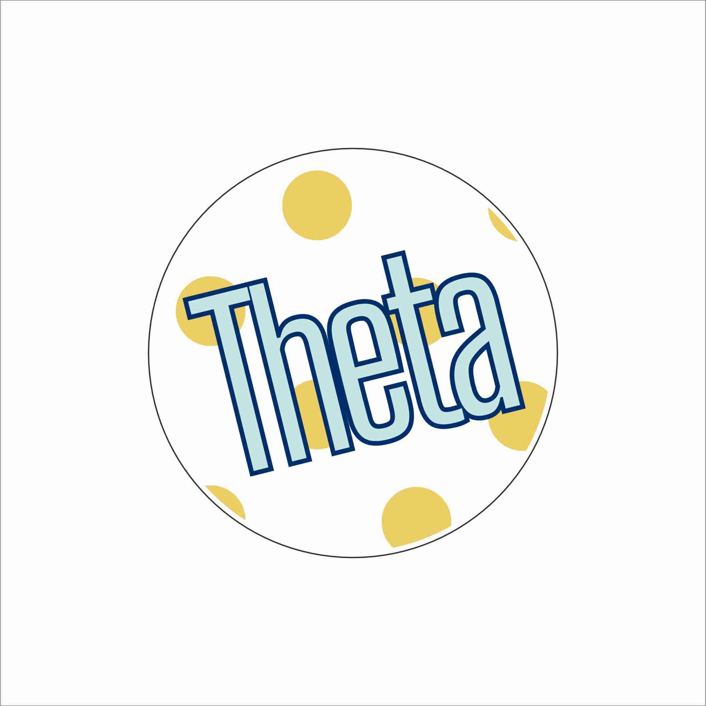 AND-053 Theta Polka Dot Coaster | 0.25Acrylic Coaster with Clear Bumpers | Case of 4