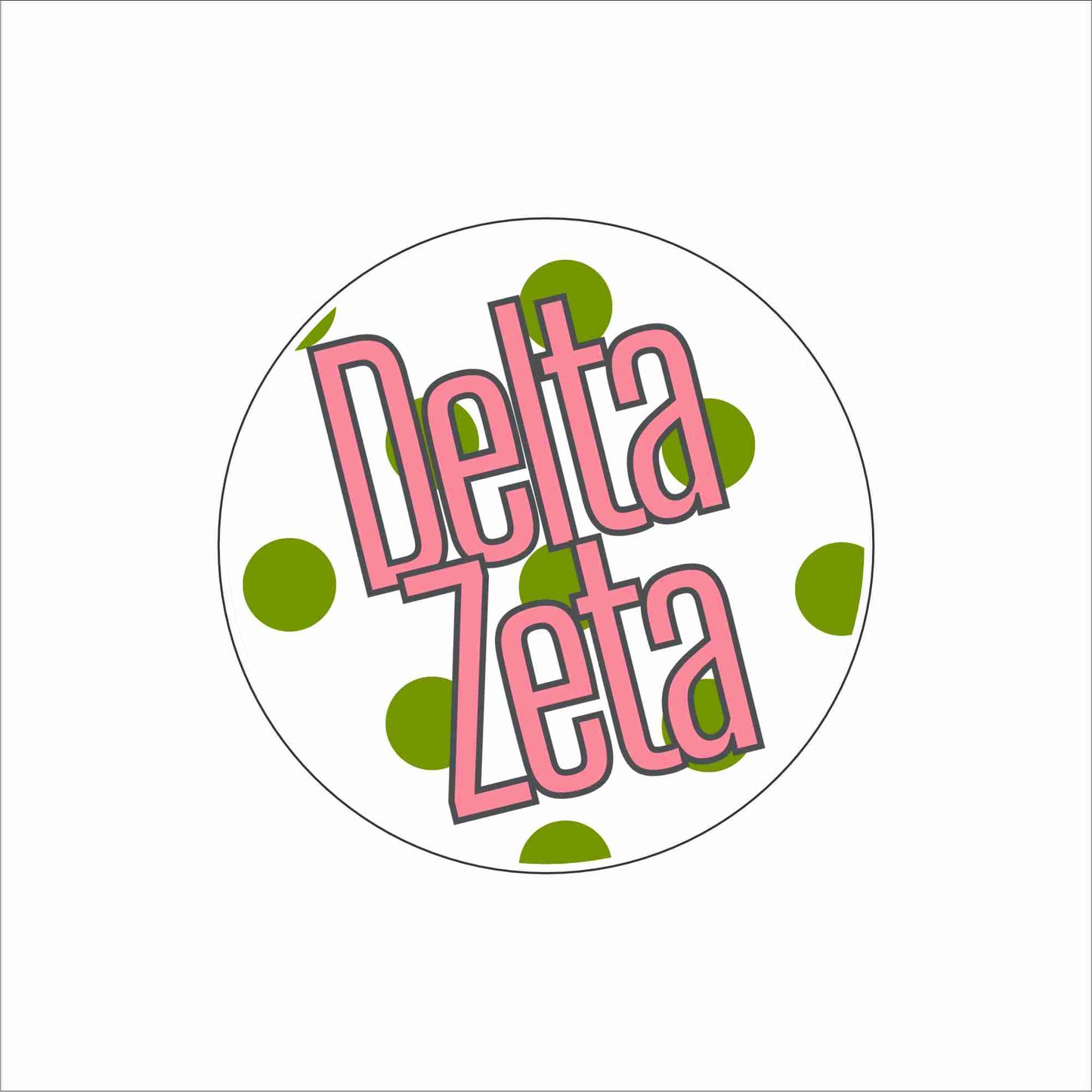 AND-062 Deta Zeta Polka Dot Coaster | 0.25Acrylic Coaster with Clear Bumpers | Case of 4