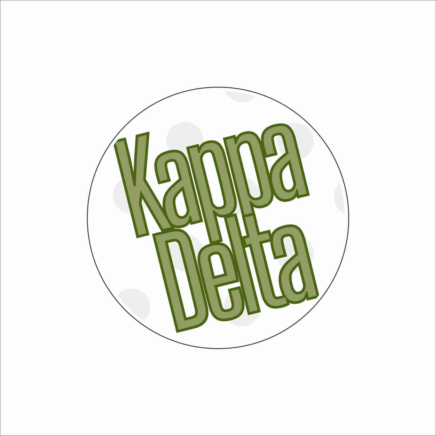 AND-065 Kappa Delta Polka Dot Coaster | 0.25Acrylic Coaster with Clear Bumpers | Case of 4