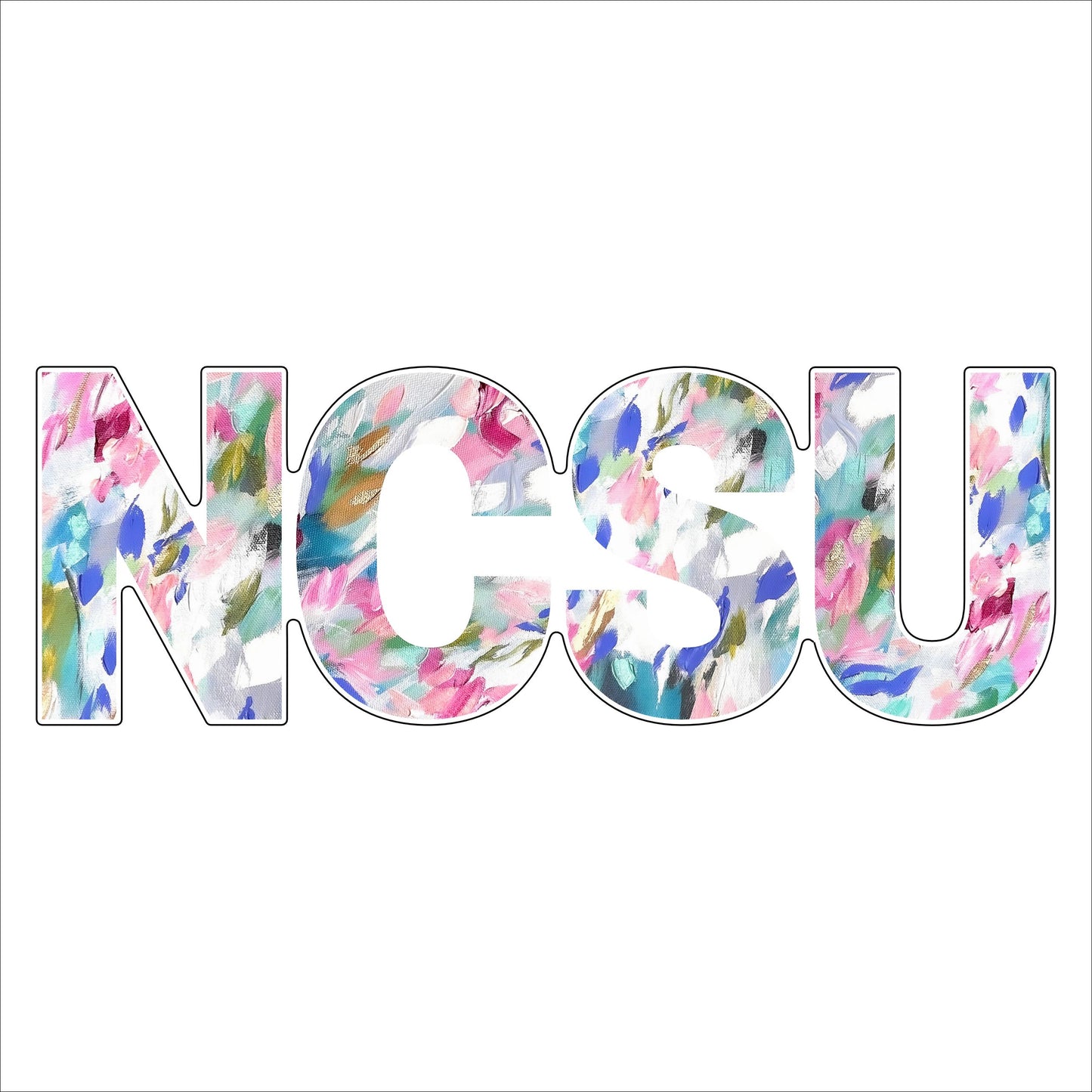 NCSU Watercolor | 0.75in. Acrylic Cutout | Case Bundle of 25