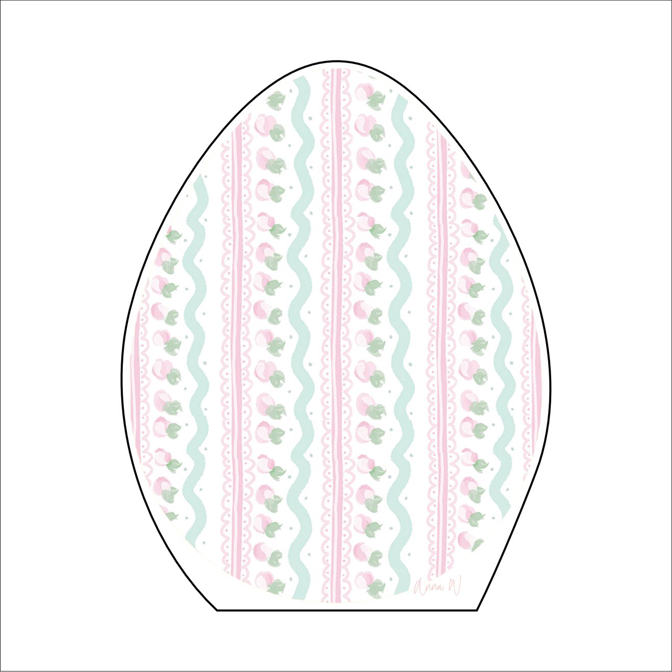AWA-052 Egg Pink White Small | 0.75in. Acrylic | Case Bundle of 25