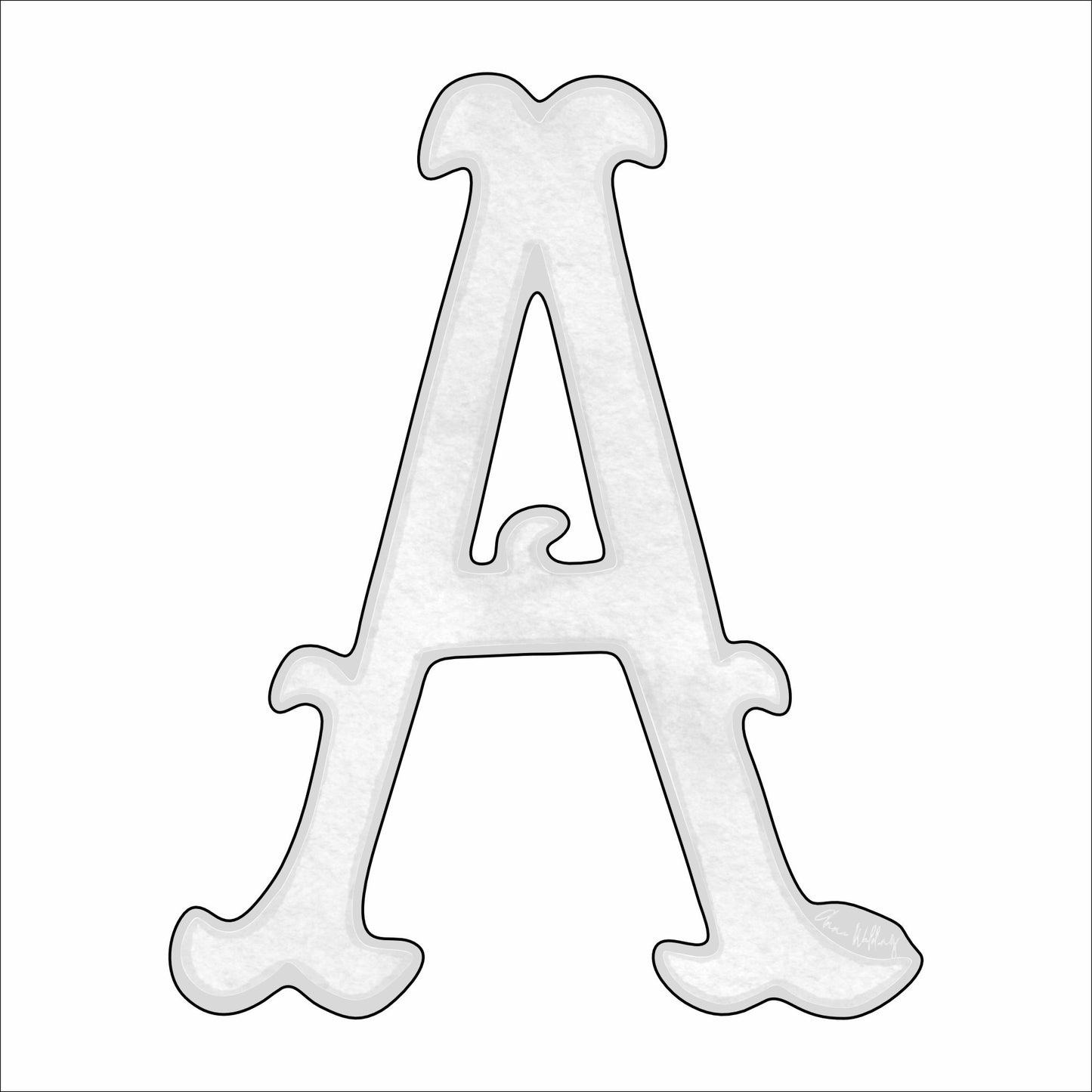 AWA-068 Letter A | 0.75in. Acrylic Contour | Case Bundle of 25