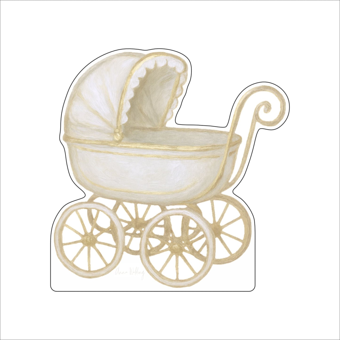 AWA-080 Baby Carriage | 0.75Acrylic Contour | Case of 25