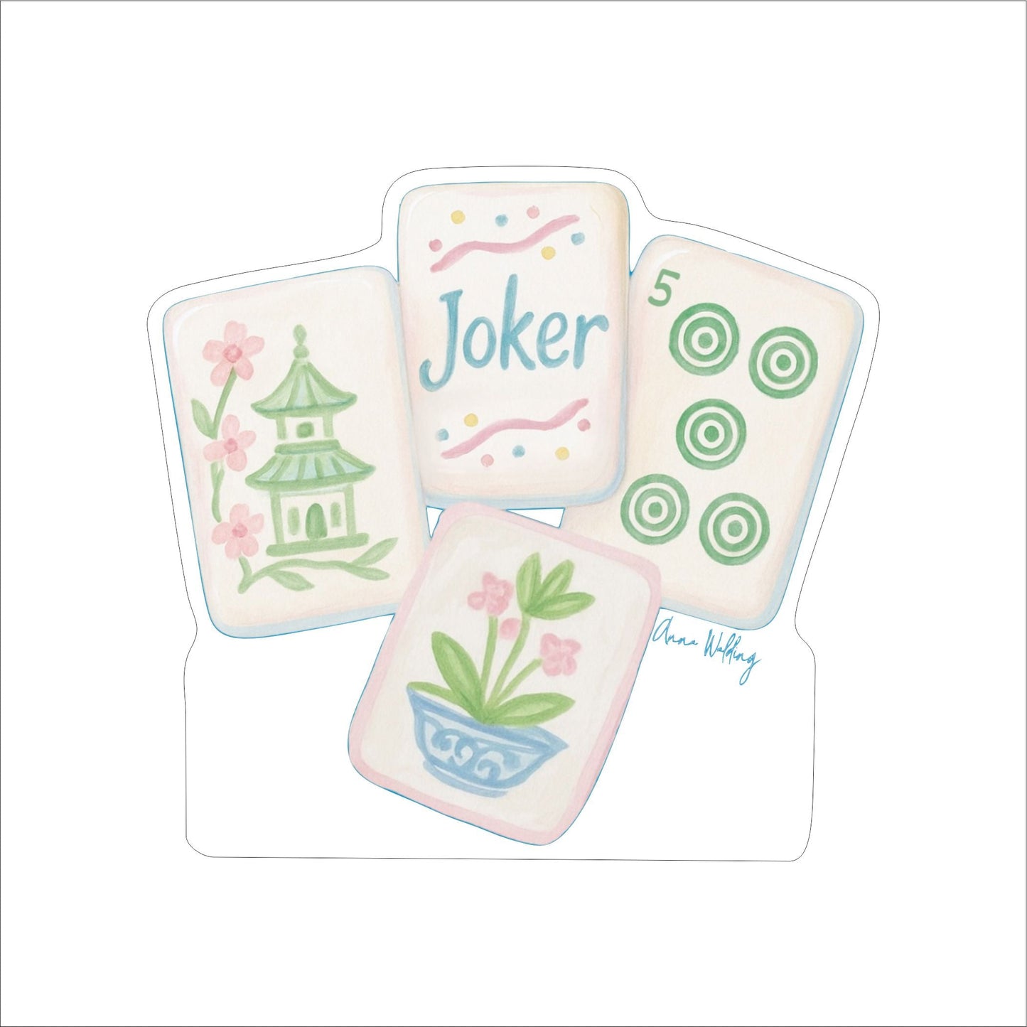 AWA-091 Pastel Mahjong | 0.75Acrylic Contour |