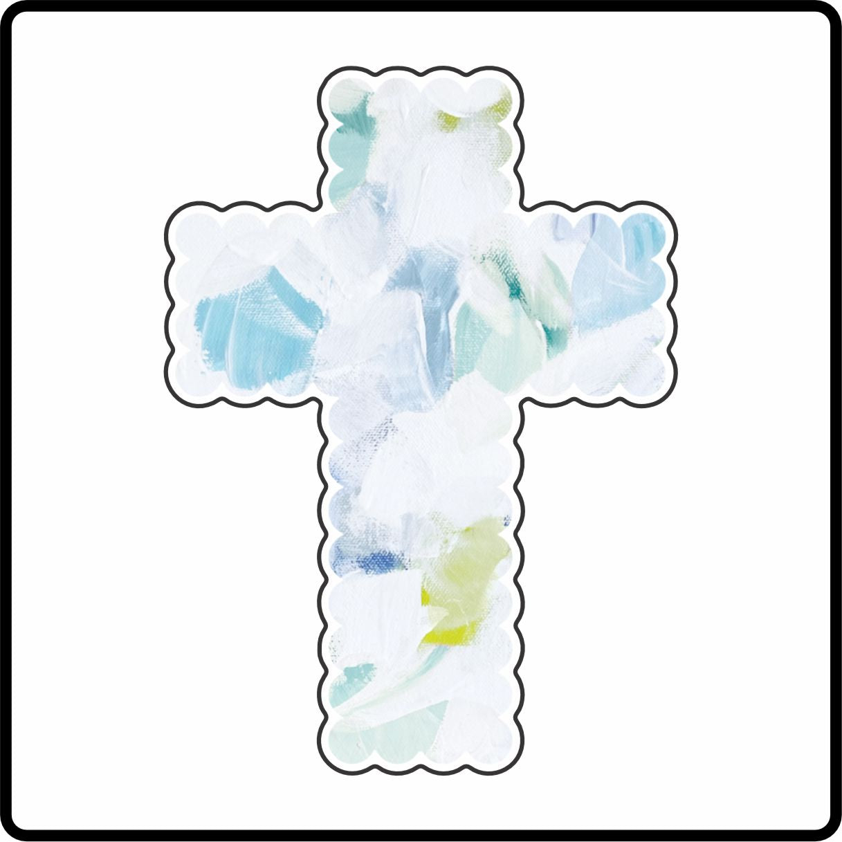 AWA-108 Blue Cross Charm | 0.125Acrylic Magnet | Case of 25