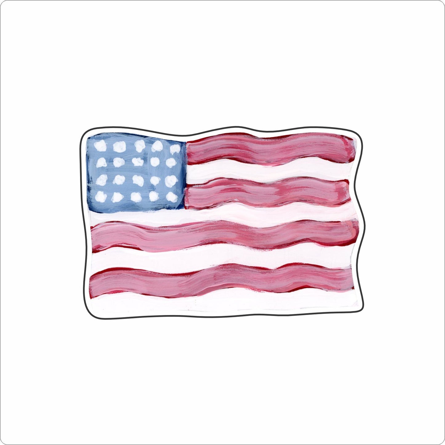 AWA-112 American Flag Charm | 0.125Acrylic Magnet | Case of 25