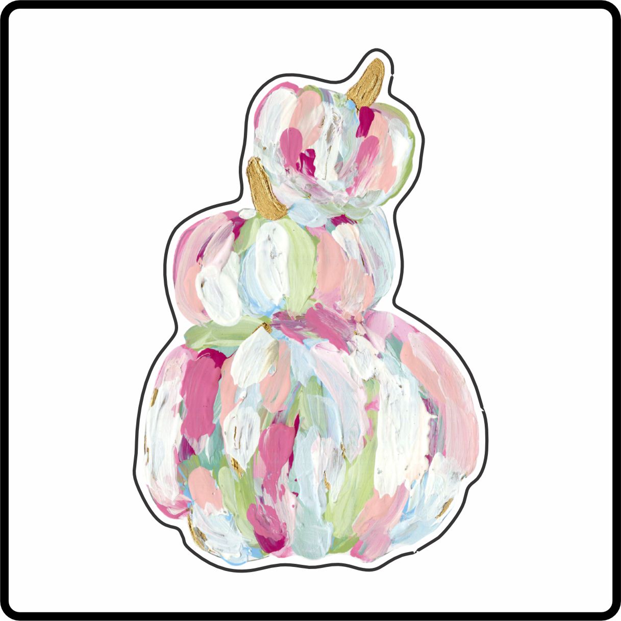 AWA-114 Pink Pumpkin Charm | 0.125Acrylic Magnet | Case of 25