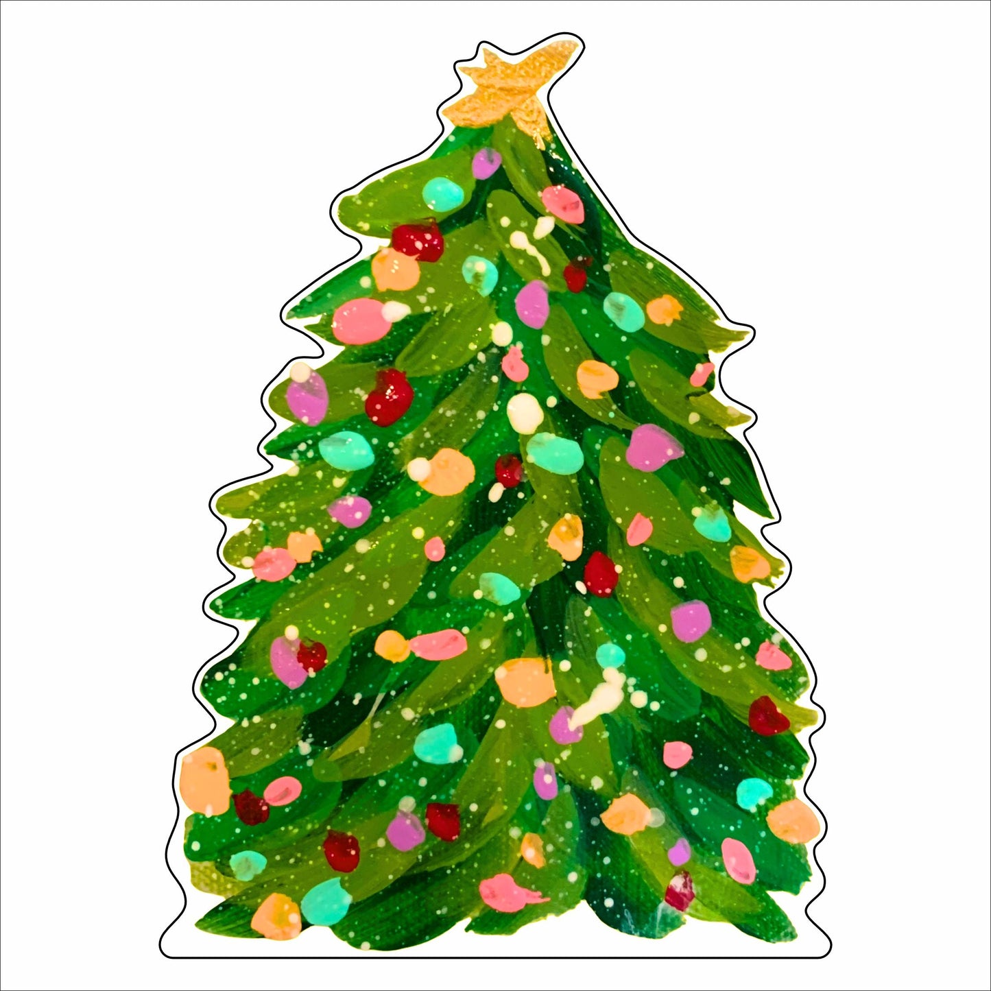 AWT-001 Colorful Tree | 0.75in. Acrylic Contour | Mix and Match (any 10+)