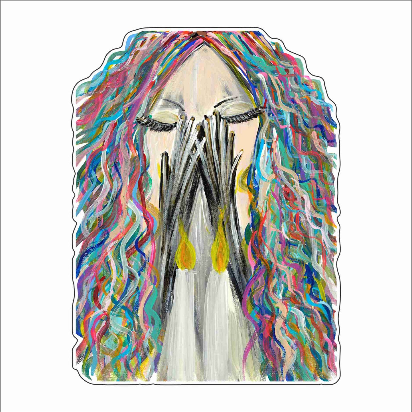 AZD-001 Candle Woman | 0.75Acrylic Contour