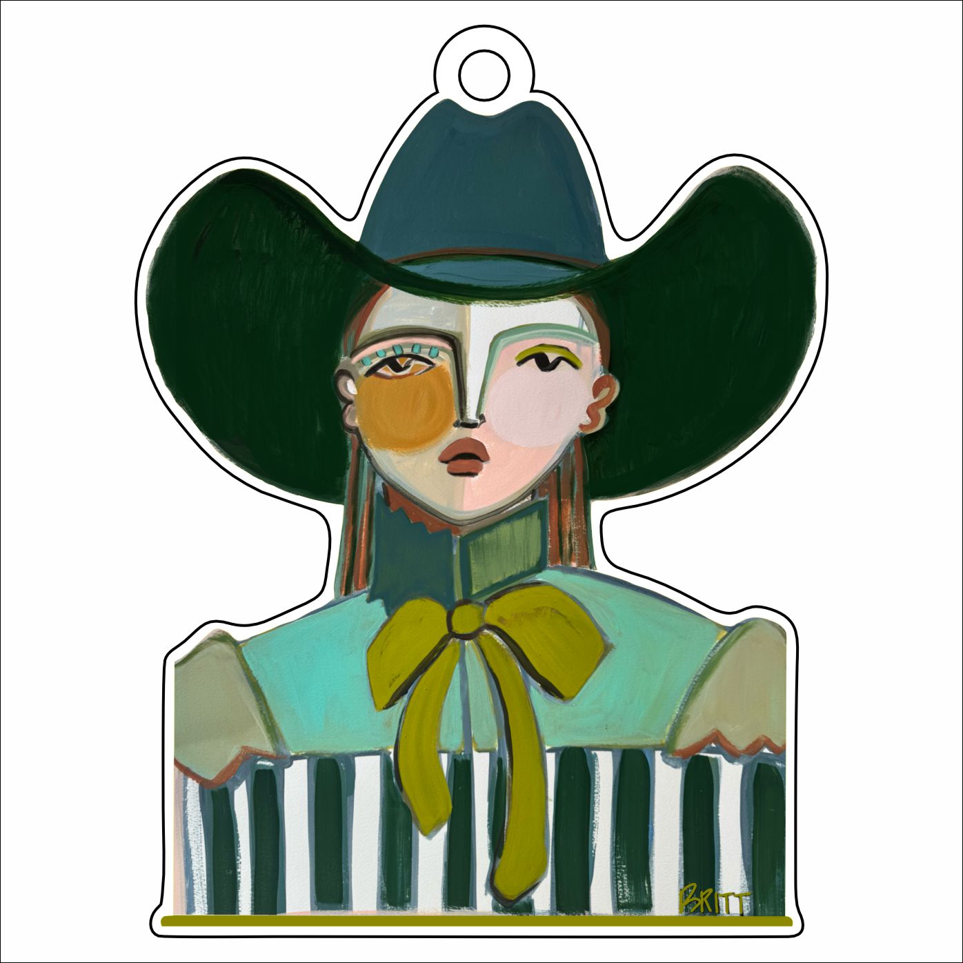 BAA-011 Cowgirl Ornament | 0.50in. Acrylic Ornament | Mix and Match (any 10+)