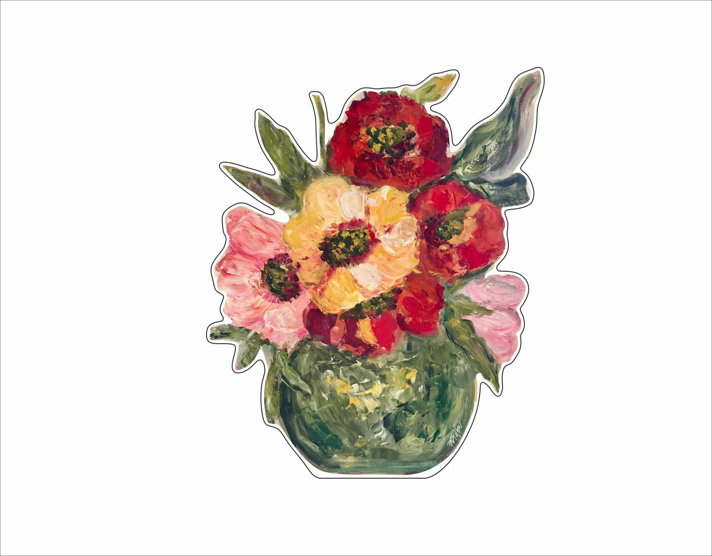 BFA-009 Warm color flower vase | 0.75Acrylic Contour |