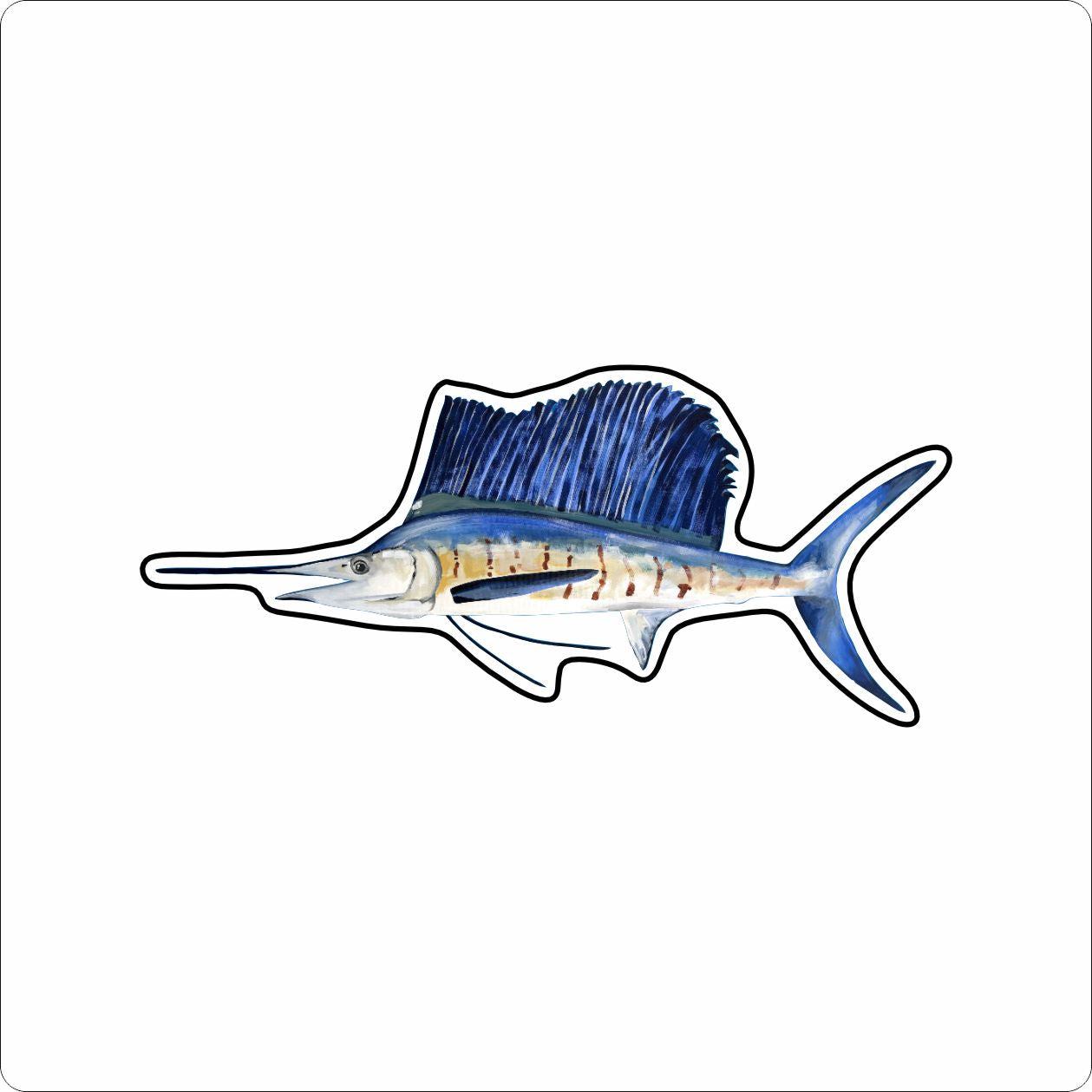 BLA-037 Sailfish Magnet | 0.125Acrylic Magnet |