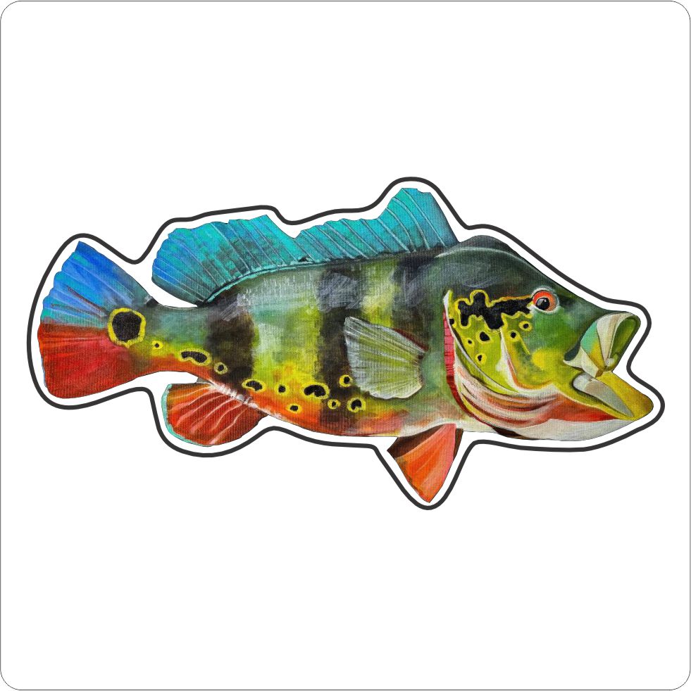 BLA-060 Peacock Bass Magnet | 0.125Acrylic Magnet | Components