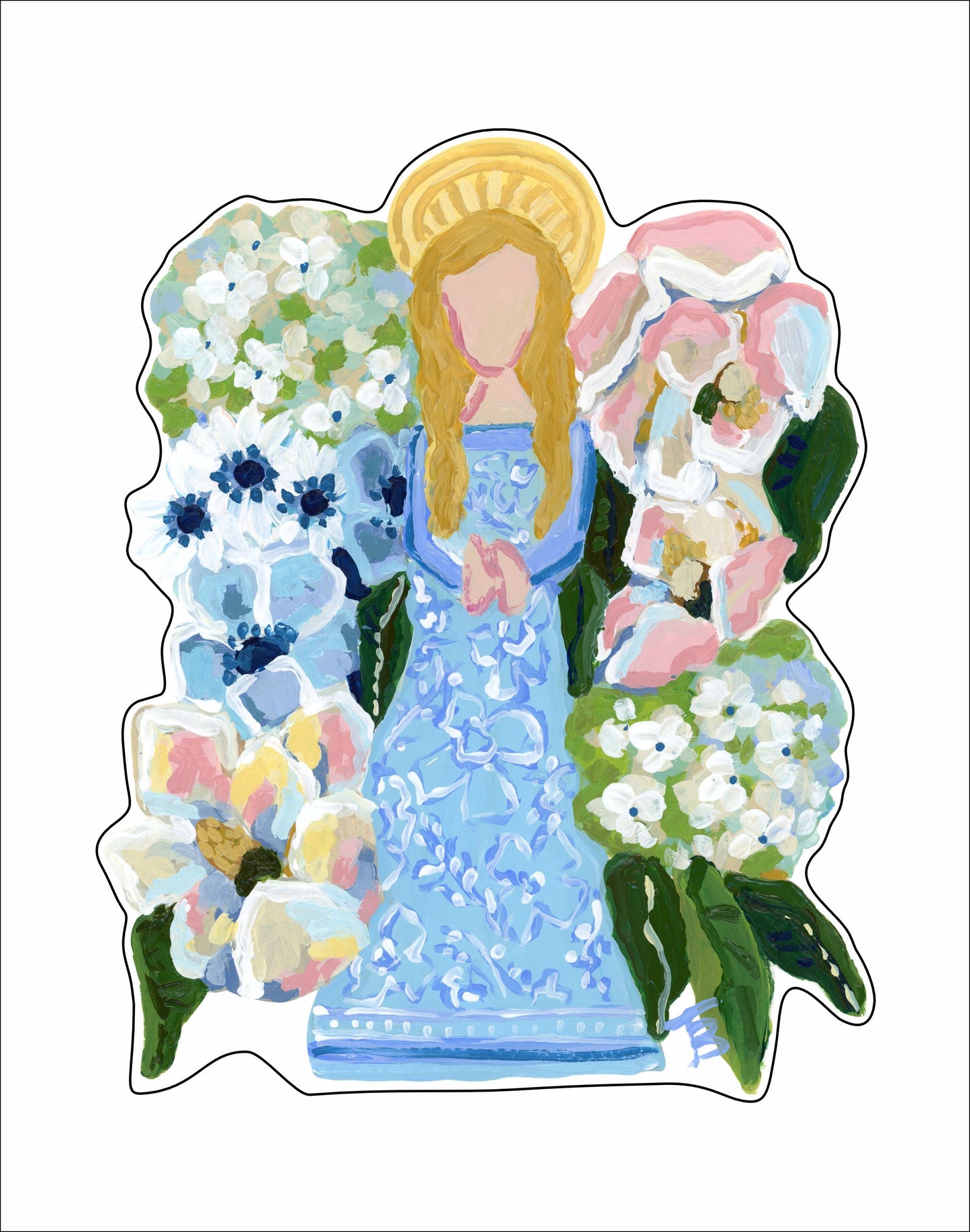 BTA-016 Angel Blue | 0.125in. Acrylic Magnet |