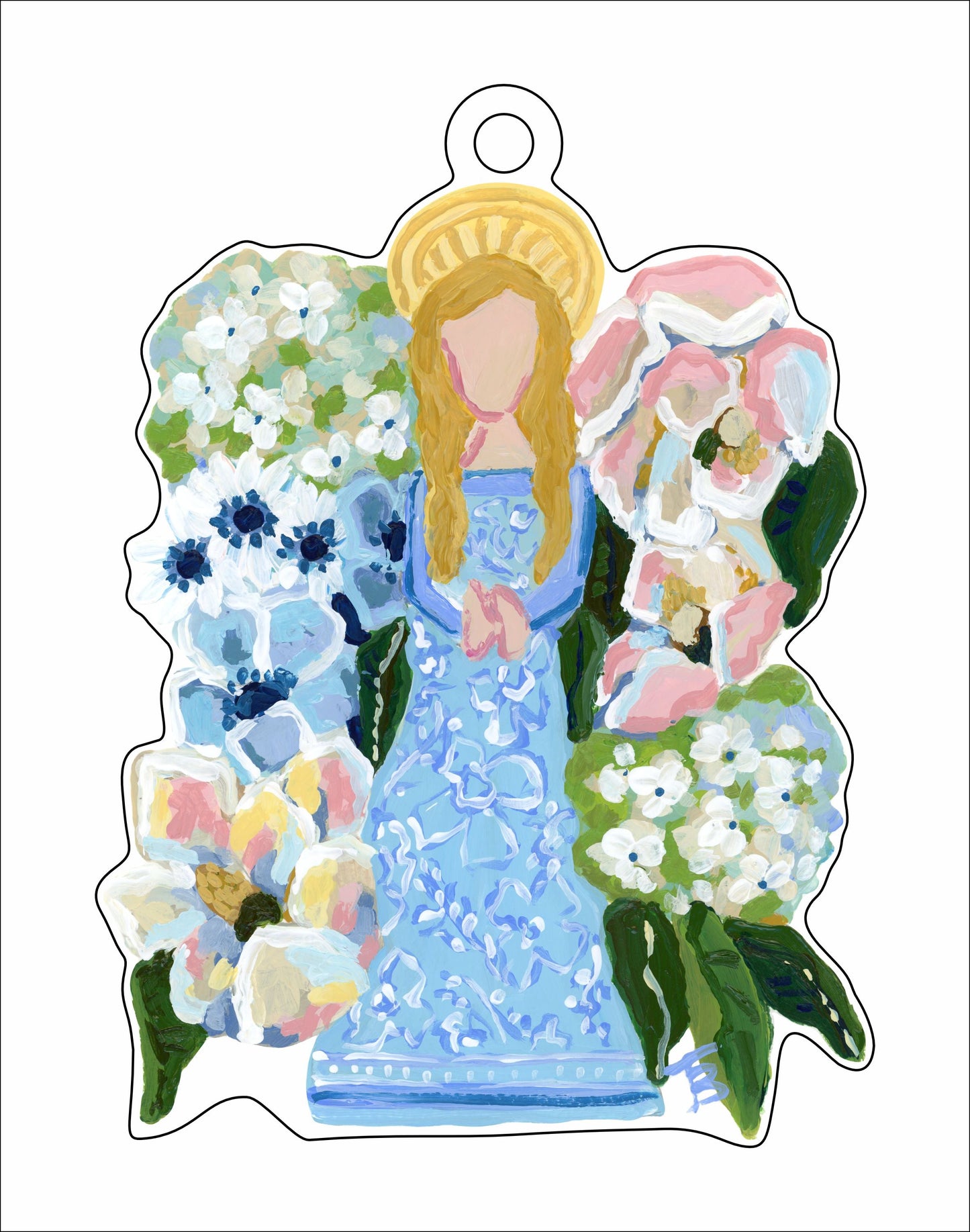 BTA-021 Angel Blue | 0.25in. Acrylic Ornament |