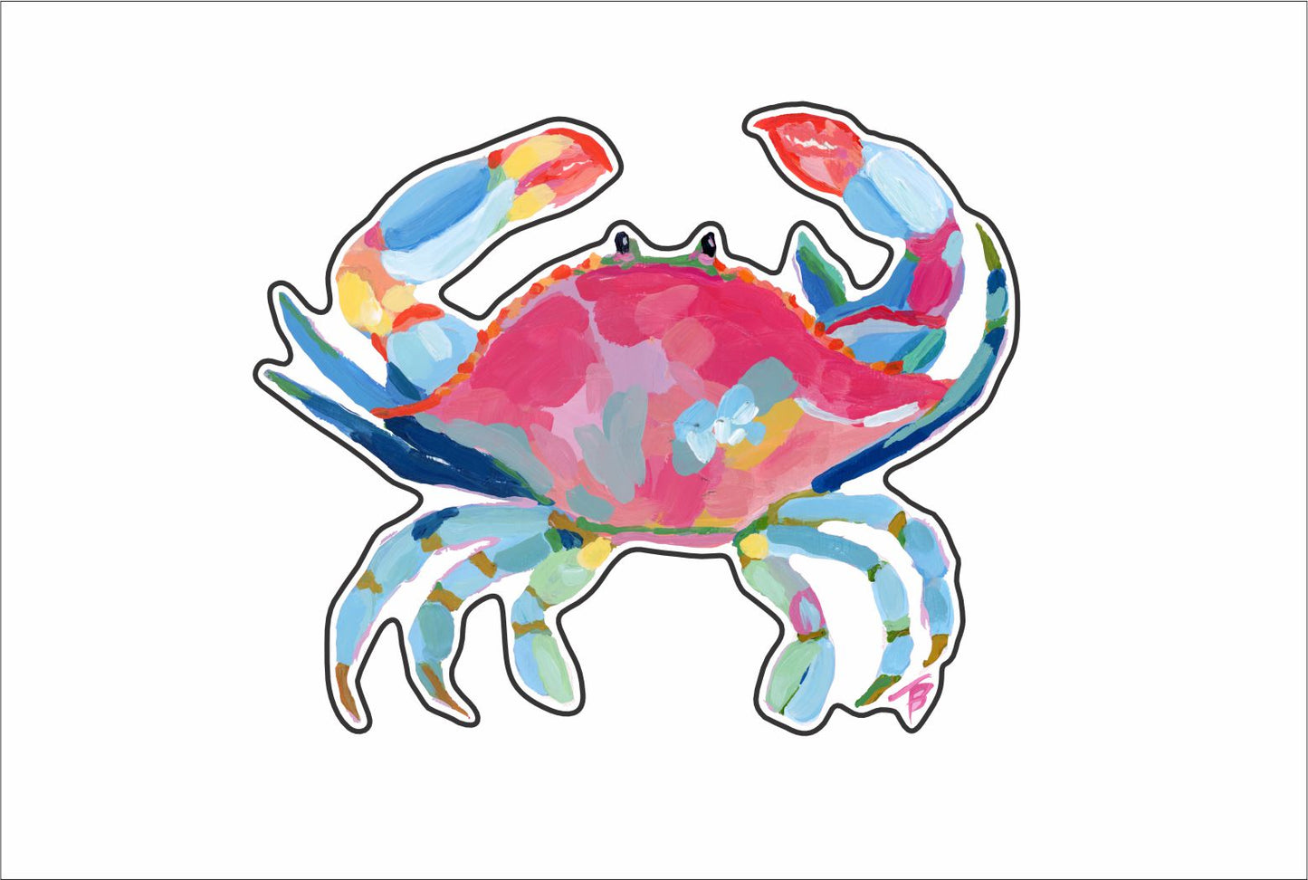 BTA-049 Colorful Crab Magnet | 0.125Acrylic Magnet |
