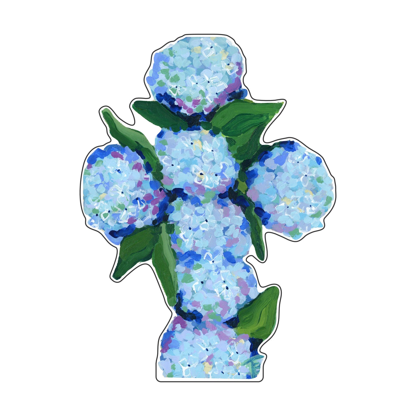 BTA-051 Flower Cross | 0.75Acrylic Contour
