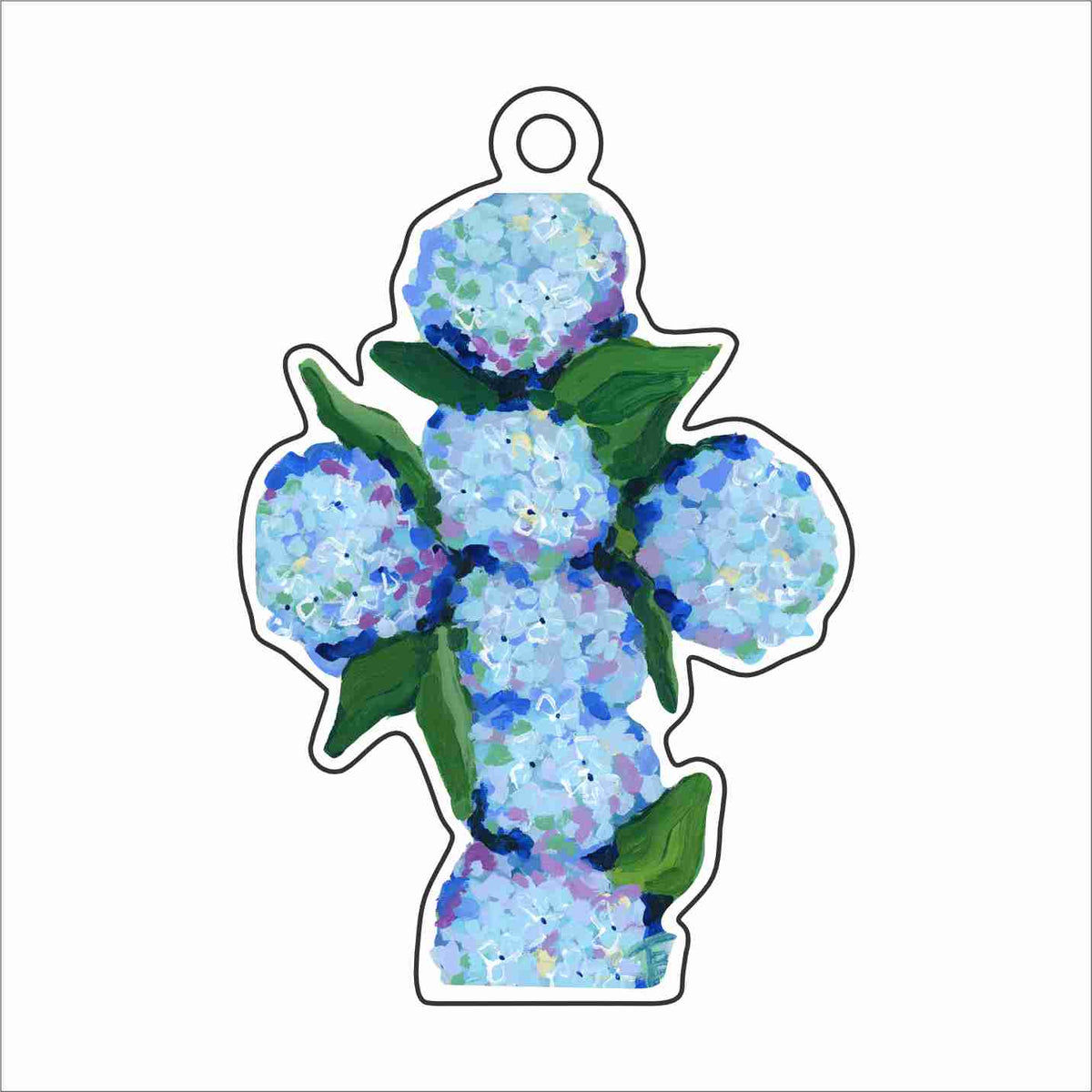 BTA-061 Flower Cross Ornament | 0.25Acrylic Ornament