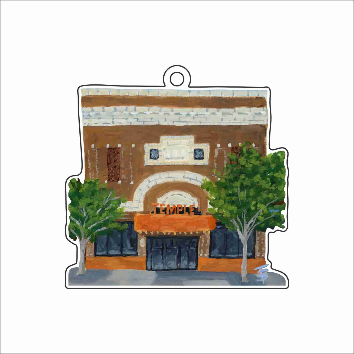 BTA-064 Temple Theatre Ornament | 0.25Acrylic Ornament