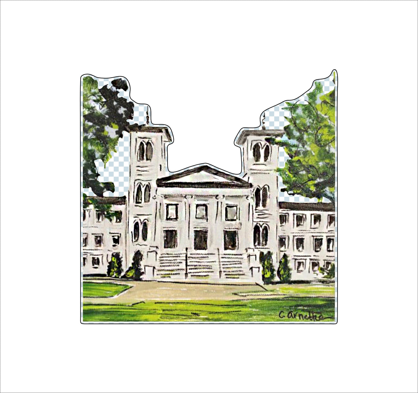 CAA-001 Building Contour | 0.75in. Acrylic Cutout