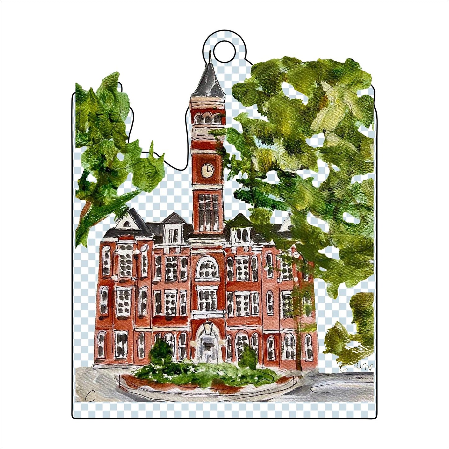 CAA-016 Clemson Ornament | 0.25in. Acrylic Ornament