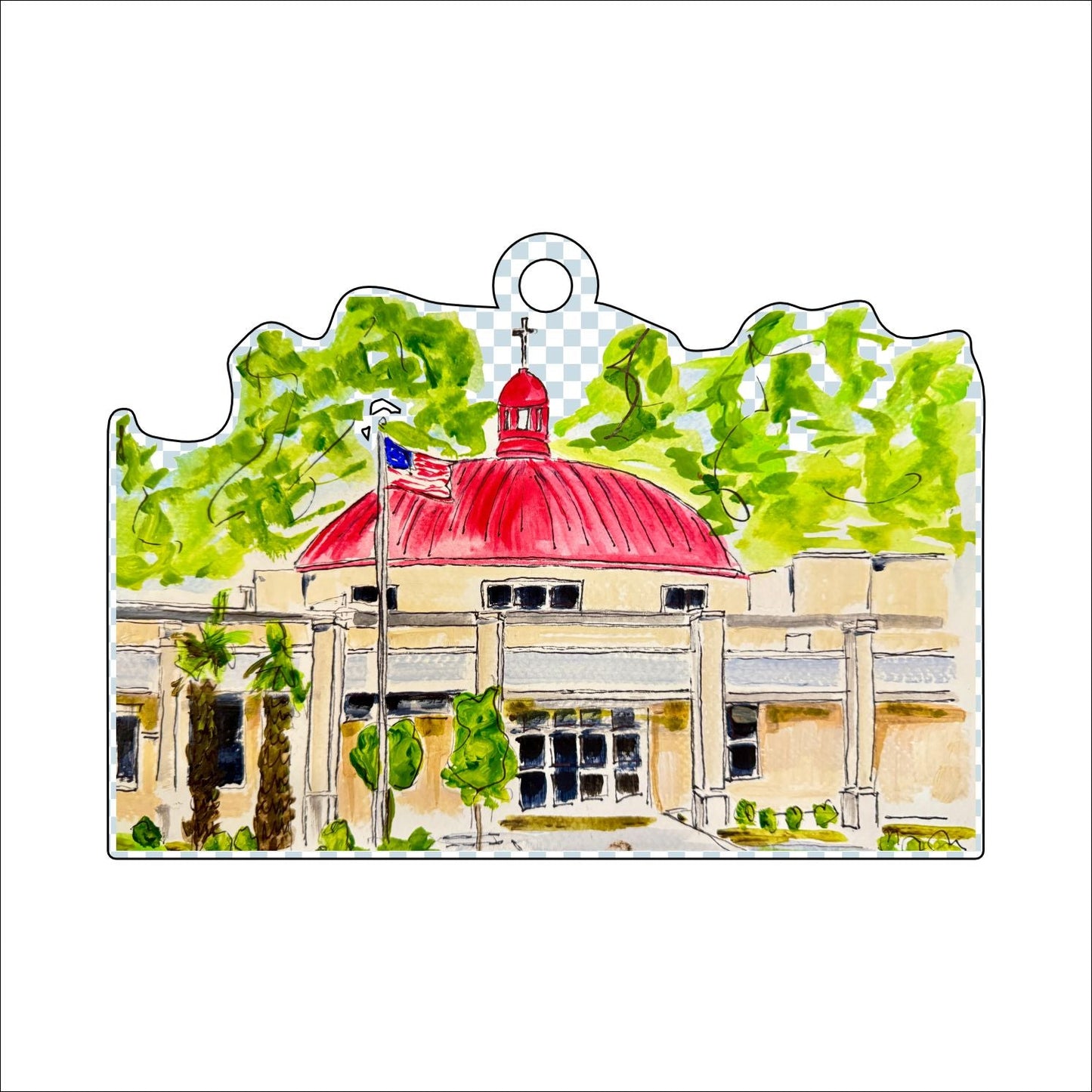 CAA-023 Cardinal Newman Ornament | 0.25in. Acrylic Ornament