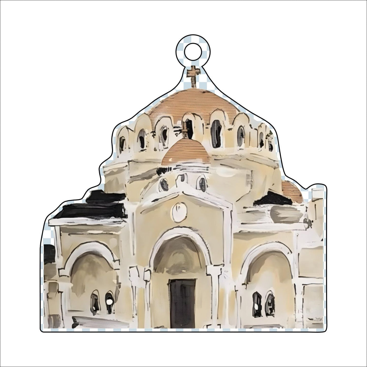 CAA-036 Greek Orthodox Ornament | 0.25in. Acrylic Ornament
