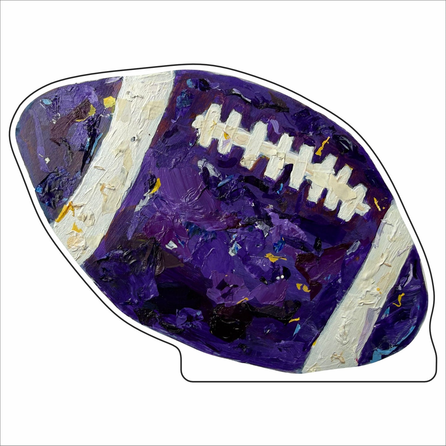 CCH-008 Purple Football | 0.75Acrylic Contour