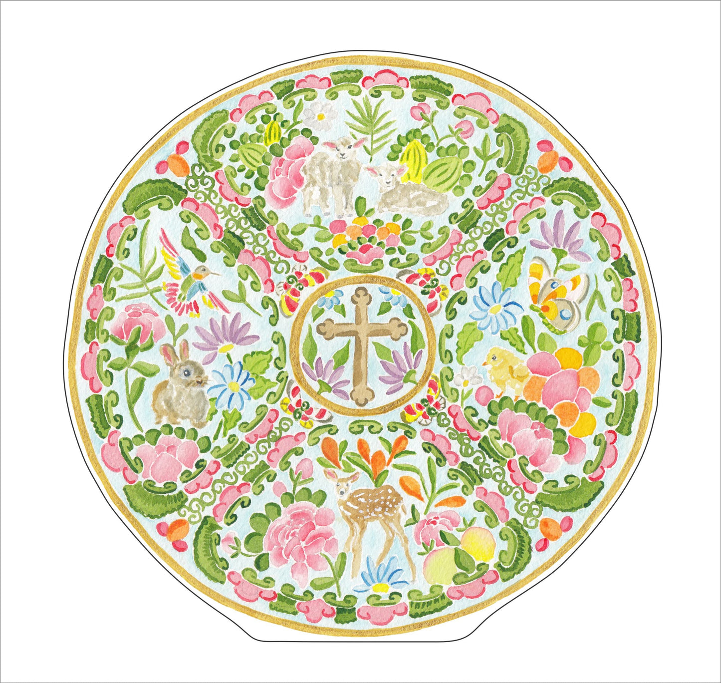 CCRT-105 Easter Rose Medallion | 0.75Acrylic Contour |