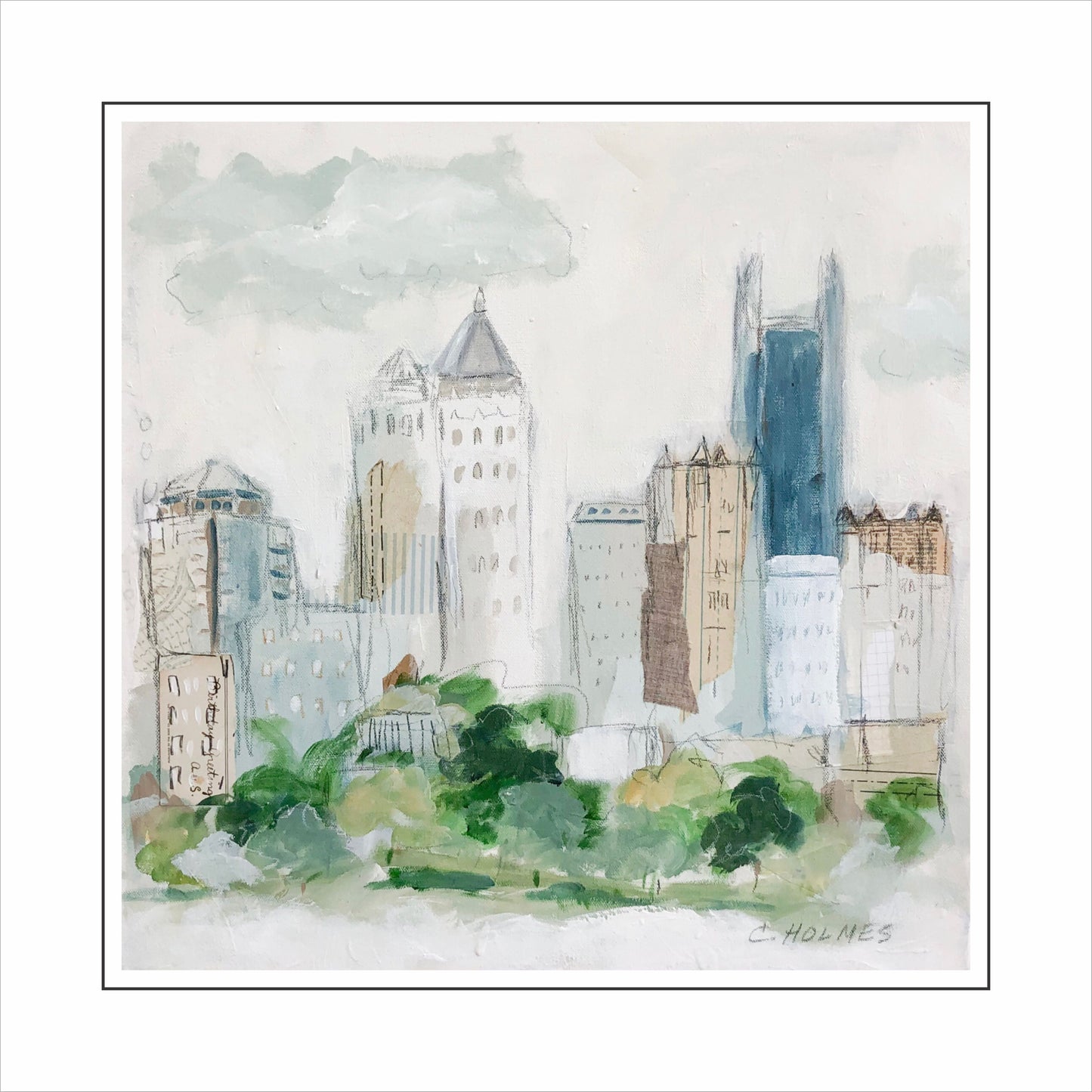 CHR-003 Midtown in Blue Medium | Watercolor |