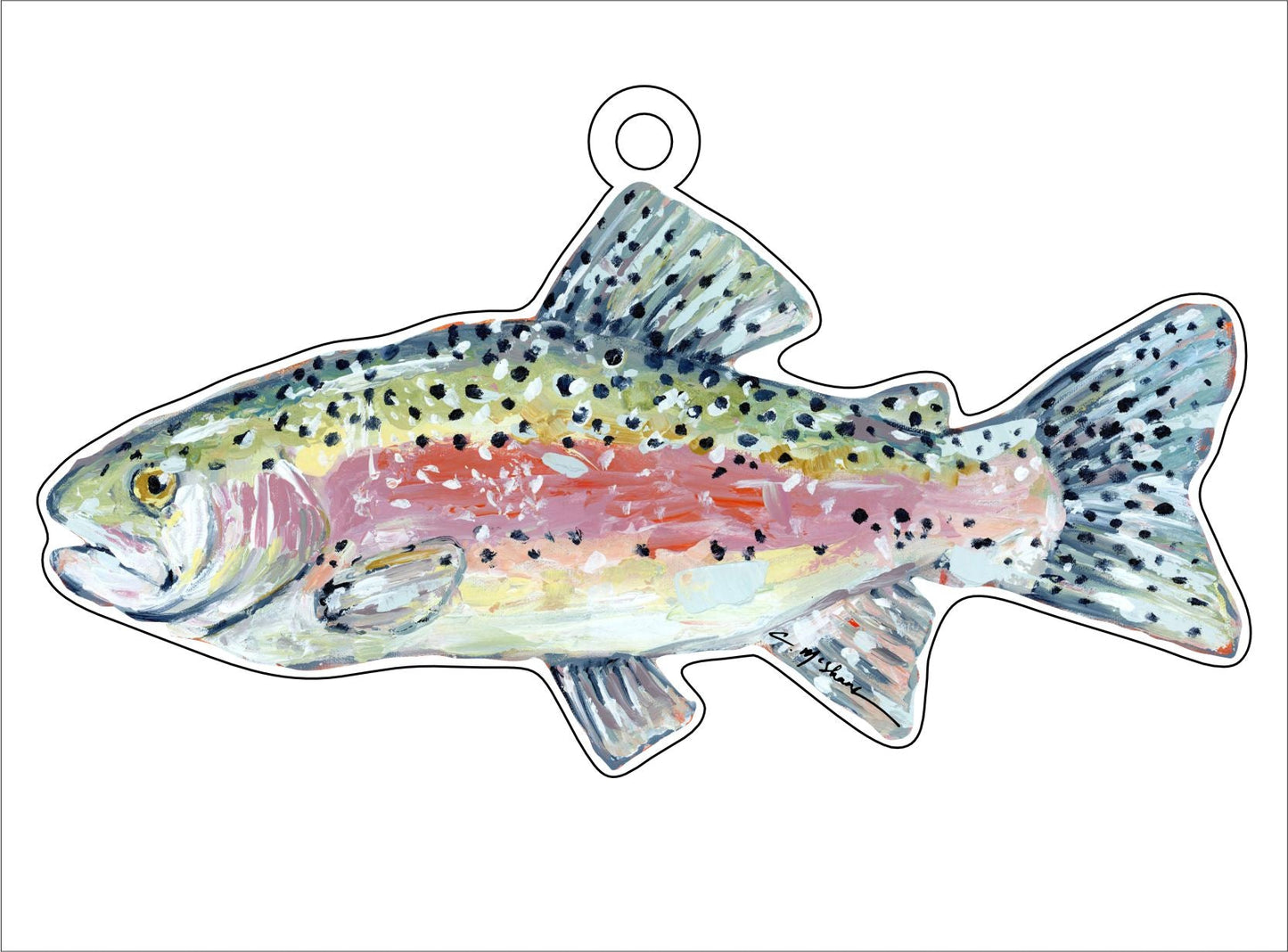 Chasing Rainbows Fish | 0.25in. Acrylic Ornament | Case of 25