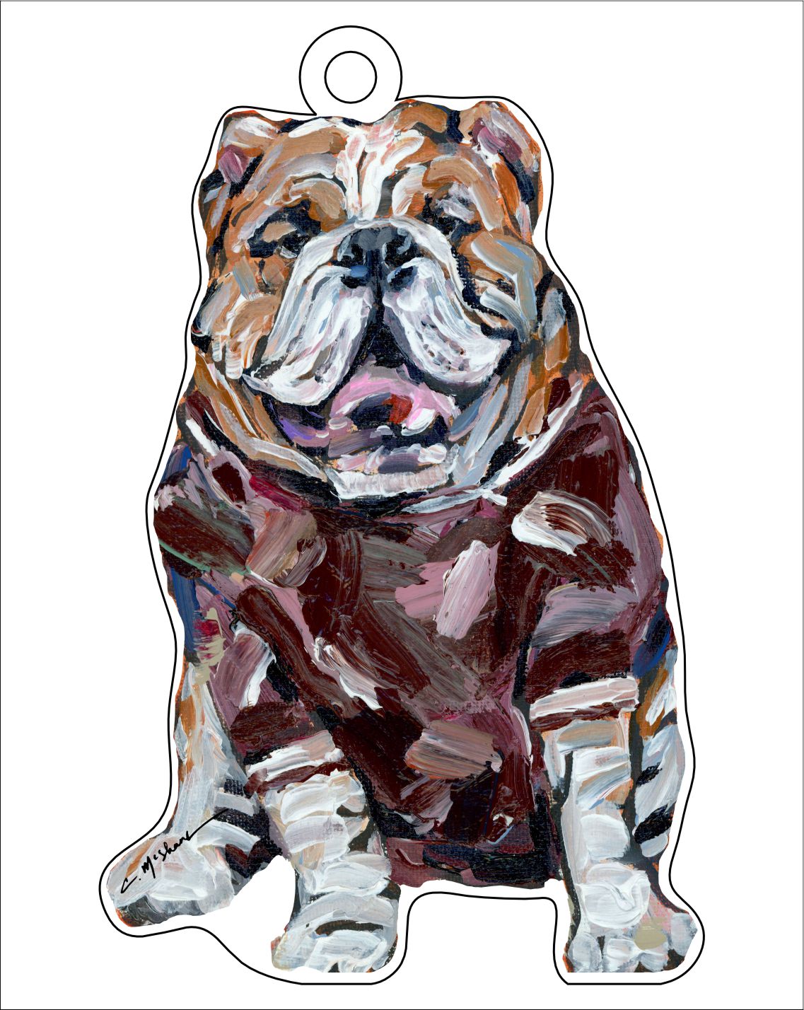 Miss State Bulldog | 0.25in. Acrylic Ornament | Mix and Match (any 10+)