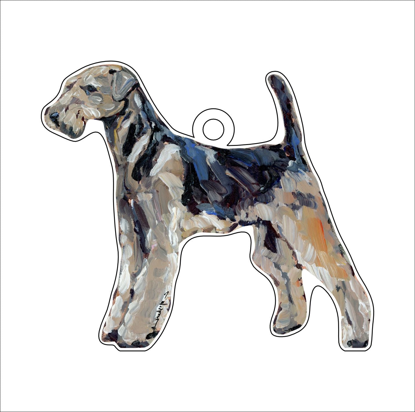 Airedale | 0.25in. Acrylic Ornament | Case of 25