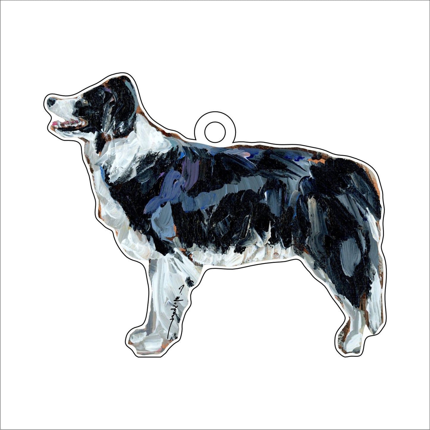 Border Collie | 0.25in. Acrylic Ornament | Mix and Match (any 10+)