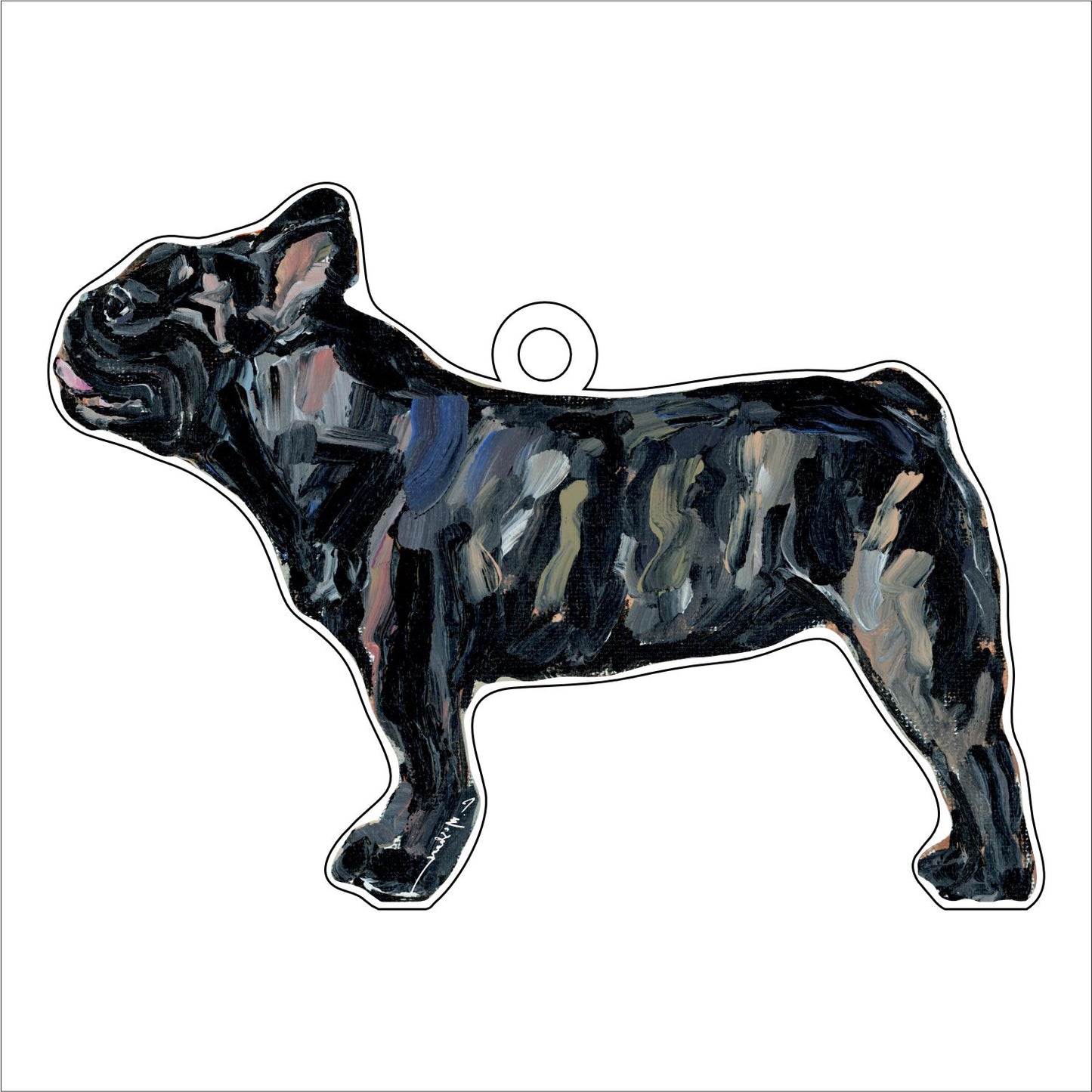 Brindle Frenchie | 0.25in. Acrylic Ornament | Mix and Match (any 10+)