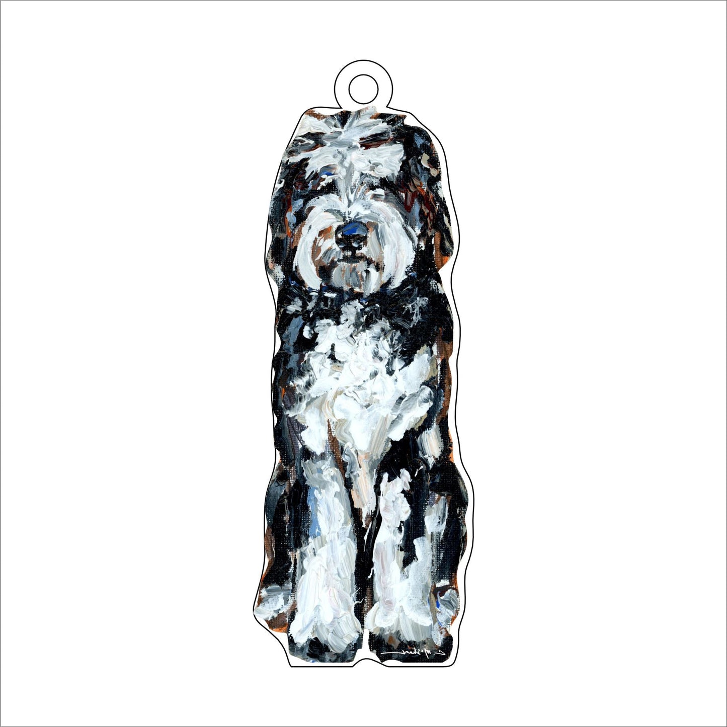 Doodle Black and White | 0.25in. Acrylic Ornament | Case of 25